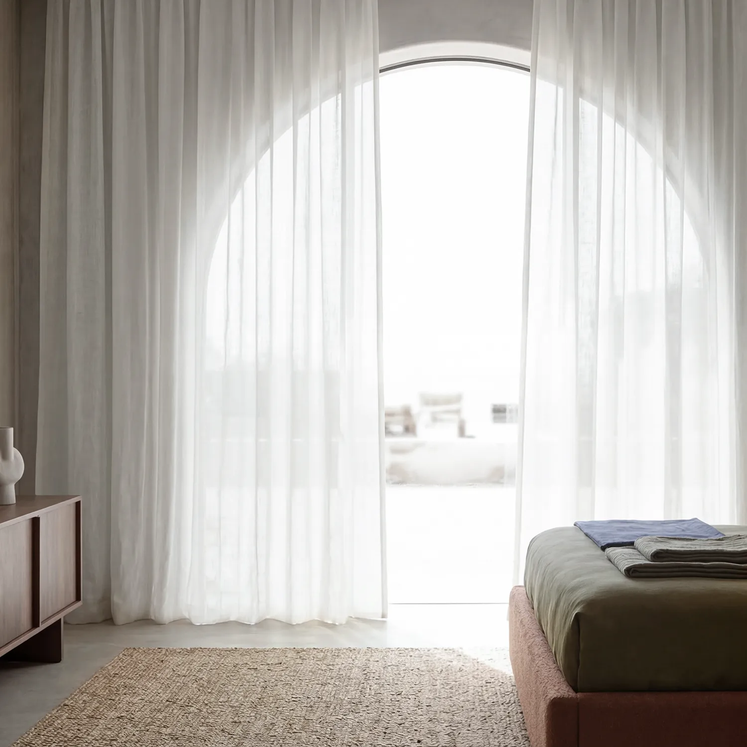 Cortinas Pack de 2 - Cortina de linho Noemi (branco)