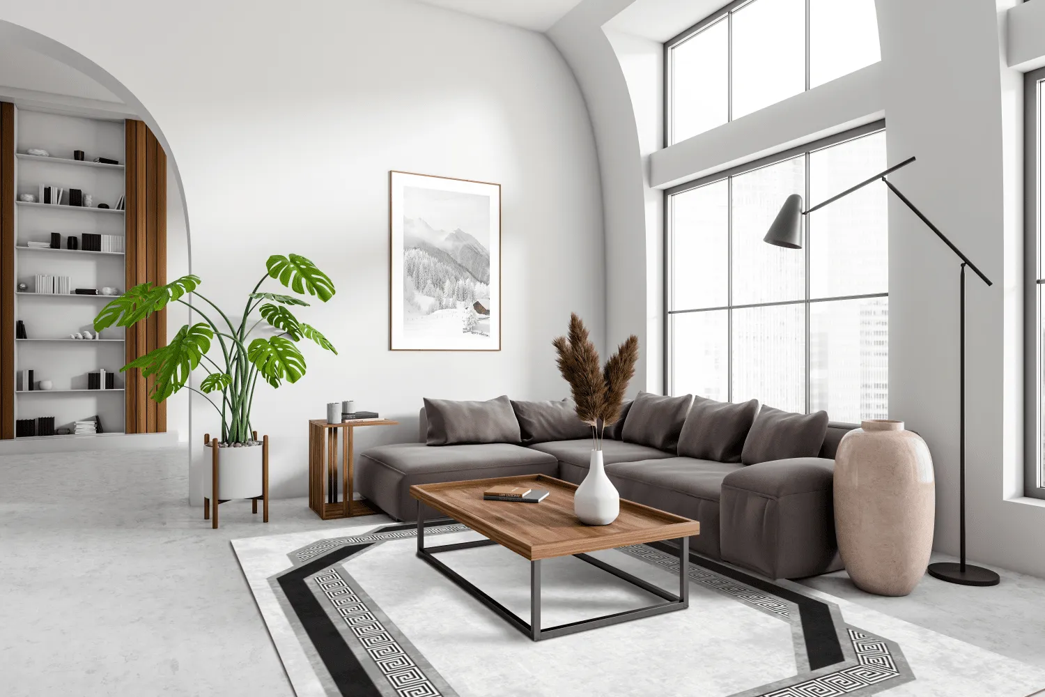 Tapete Wilton - Olympia (preto/branco)