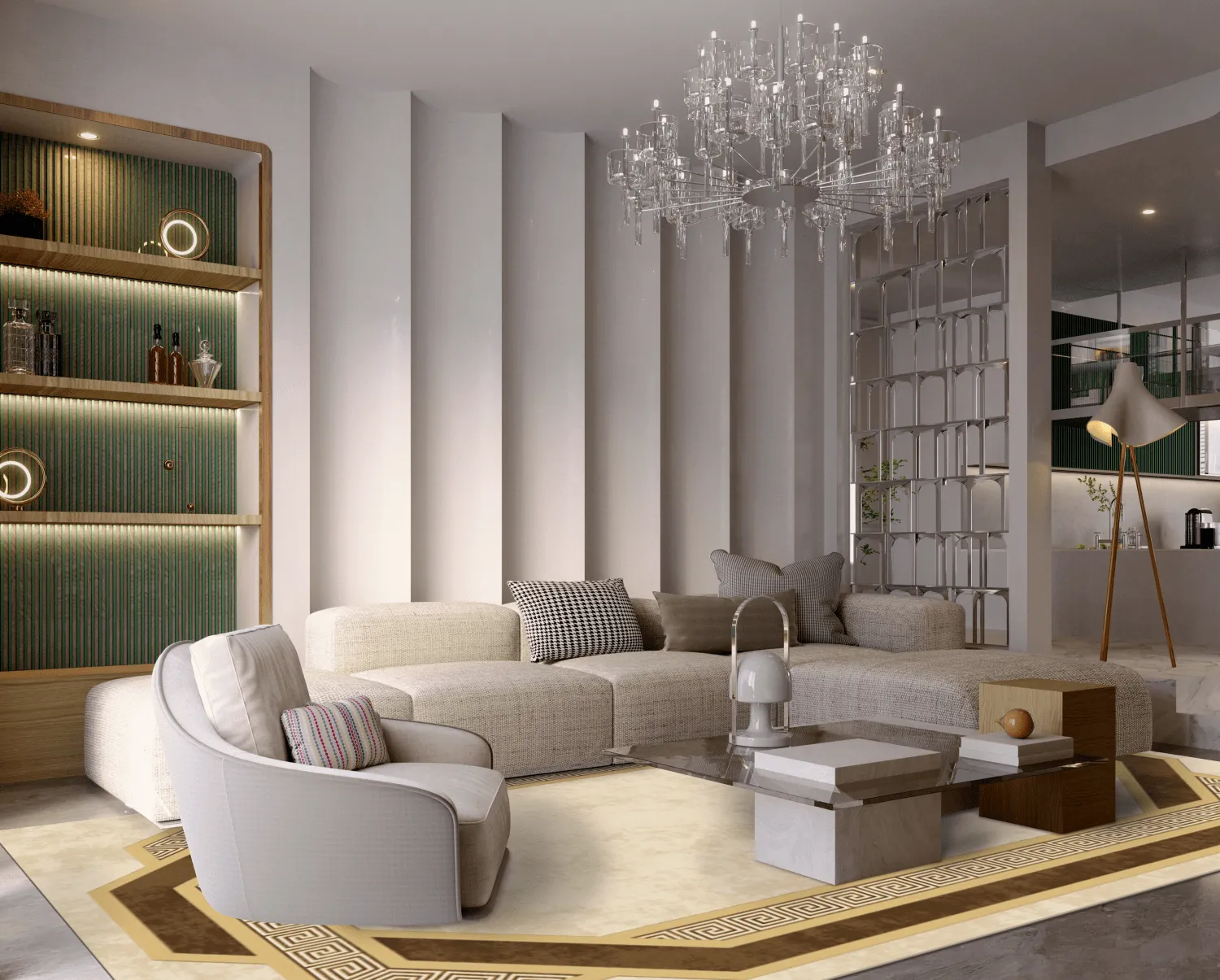 Tapete Wilton - Olympia (bege/marrom)