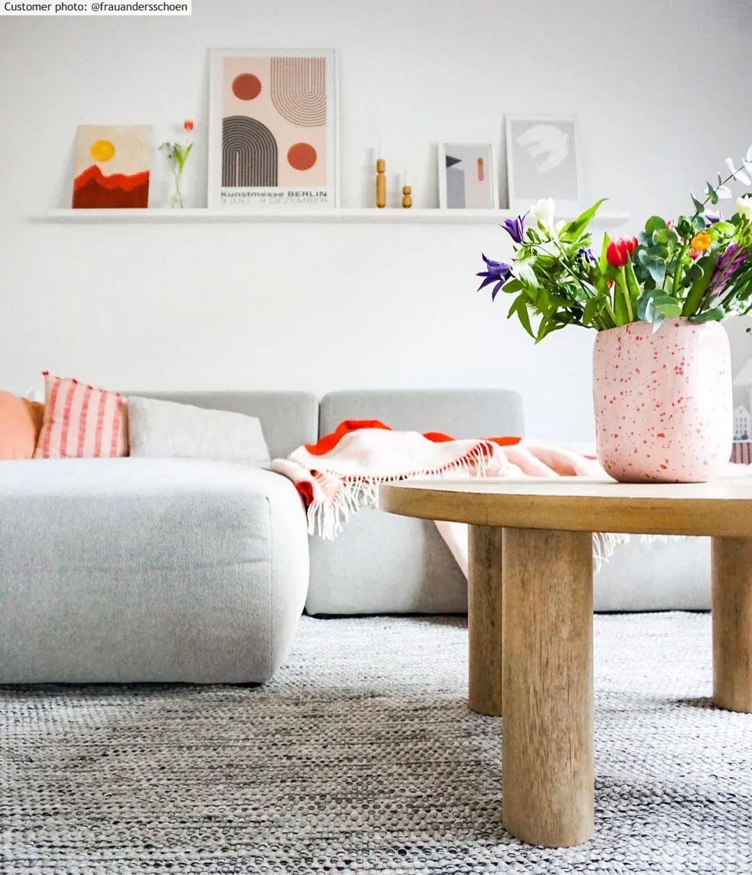 Tapete de lã - Otago (cinza/preto)