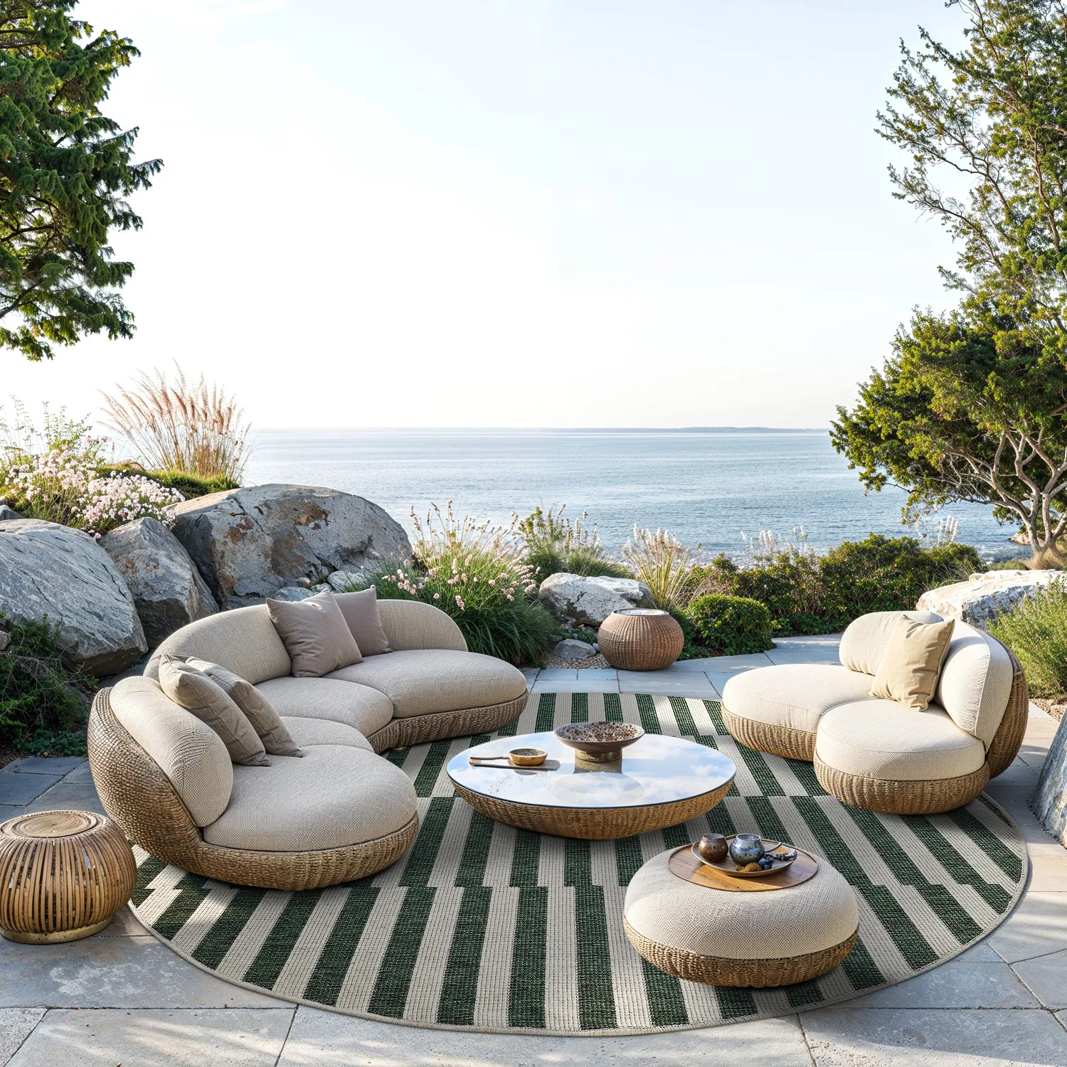 Tapete redondo - Indoor/Outdoor Otto (verde)