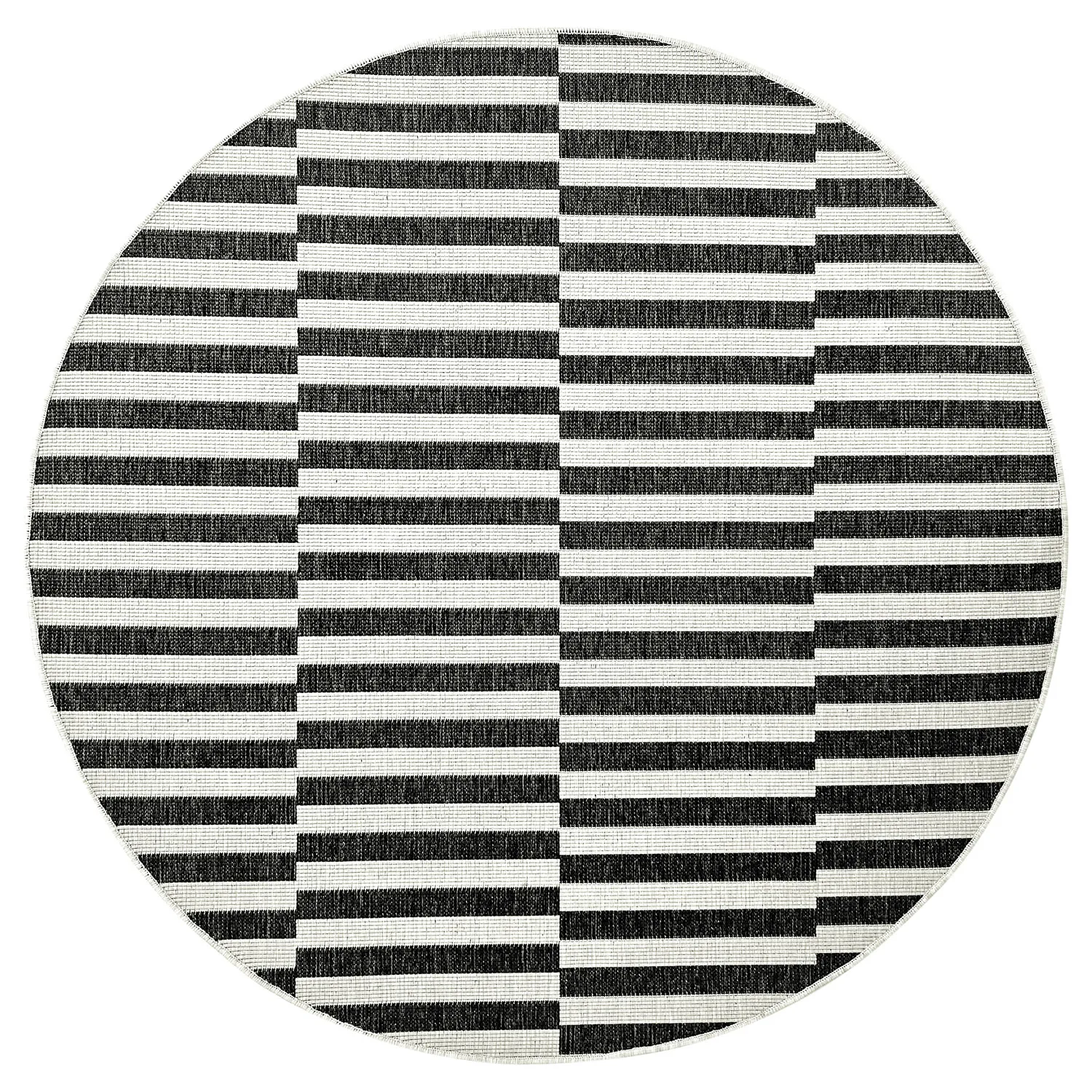 Tapete redondo - Indoor/Outdoor Otto (preto)