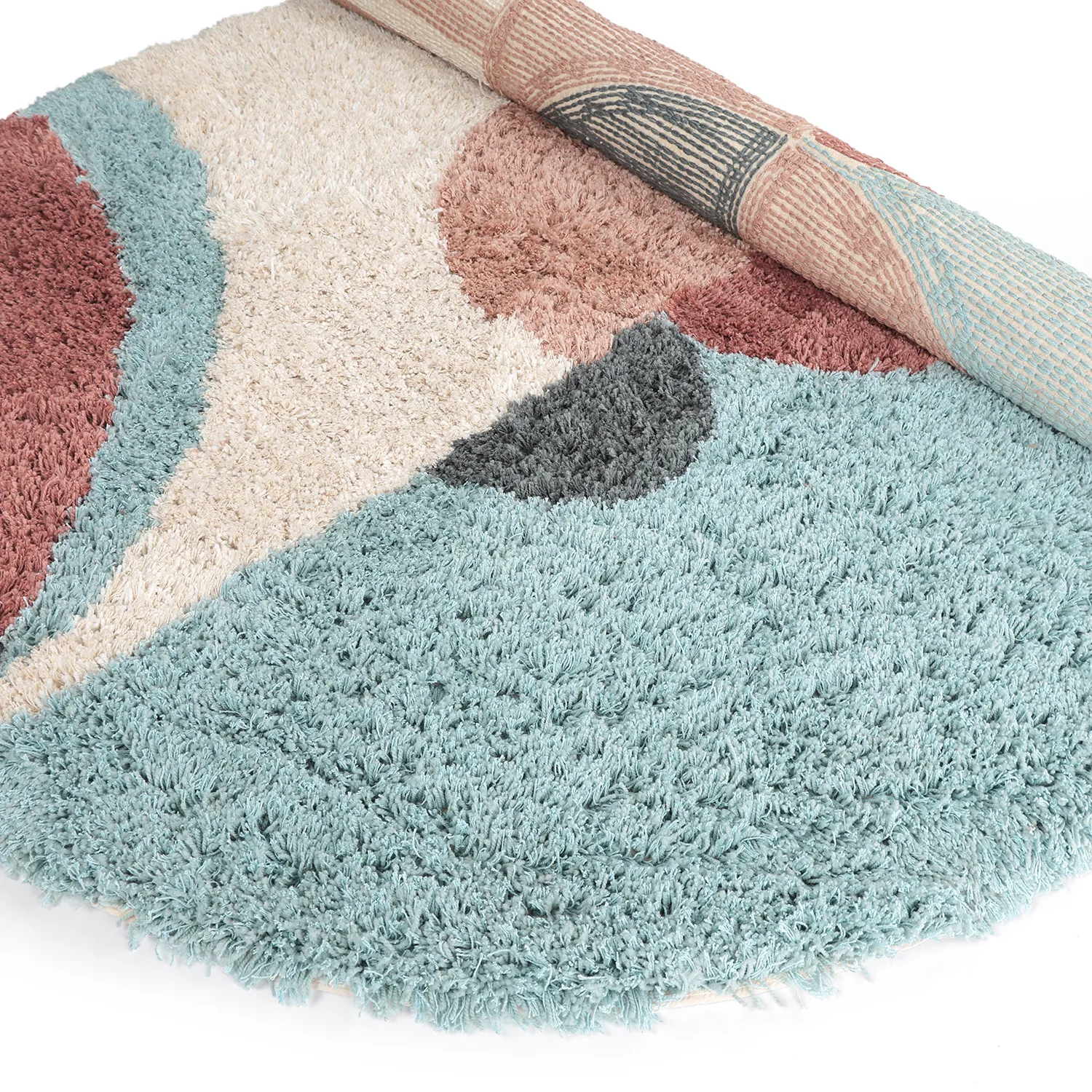Oval matta - Tropea Natural Cotton Shaggy (multi)
