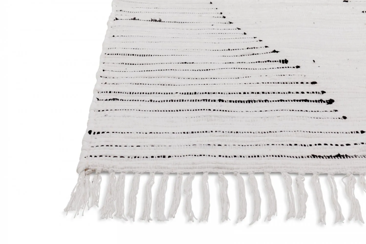 Tapete de retalhos - Palani (branco/preto)