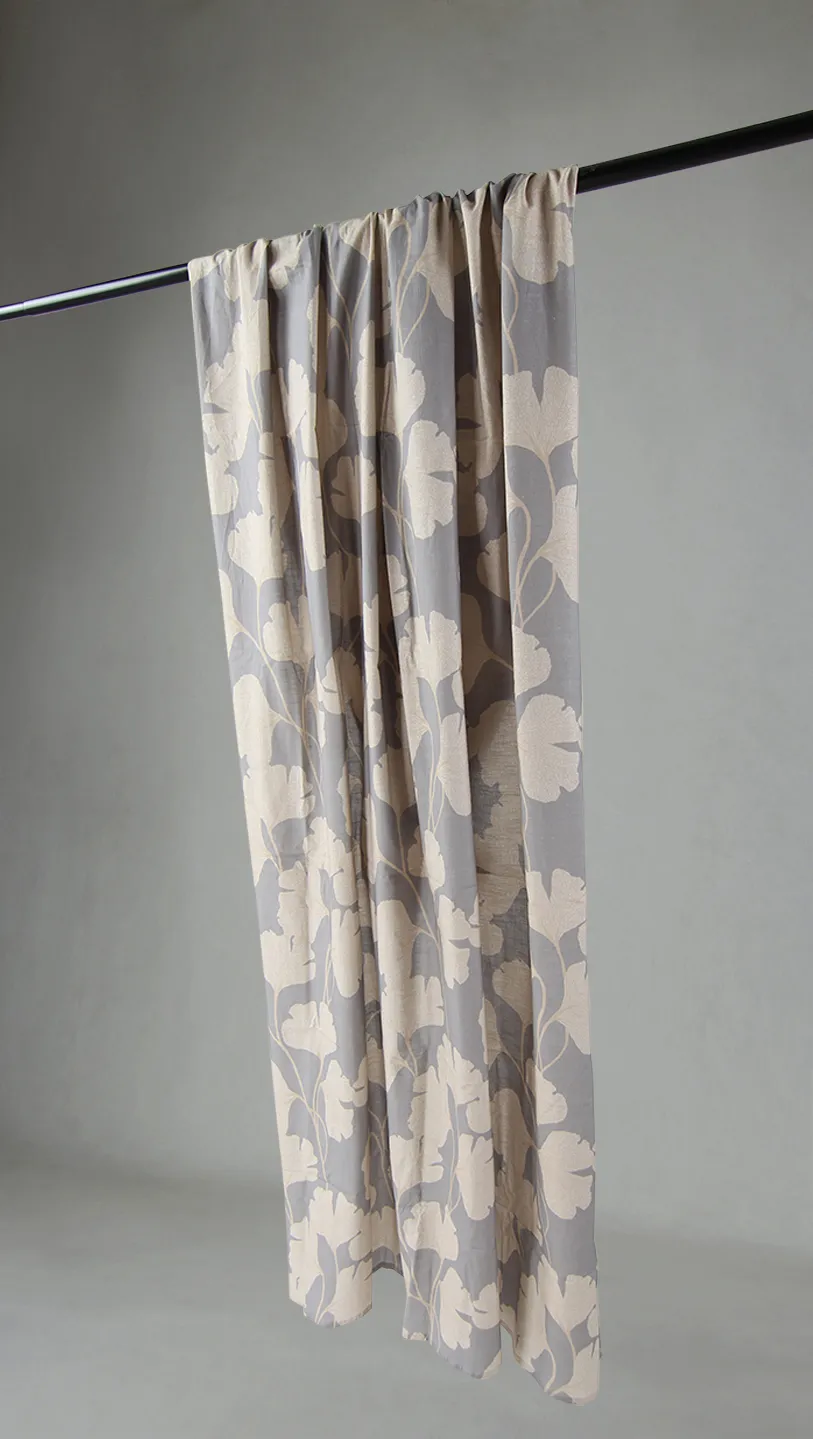 Cortinas - Cortina de algodão Abril (cinza/bege)