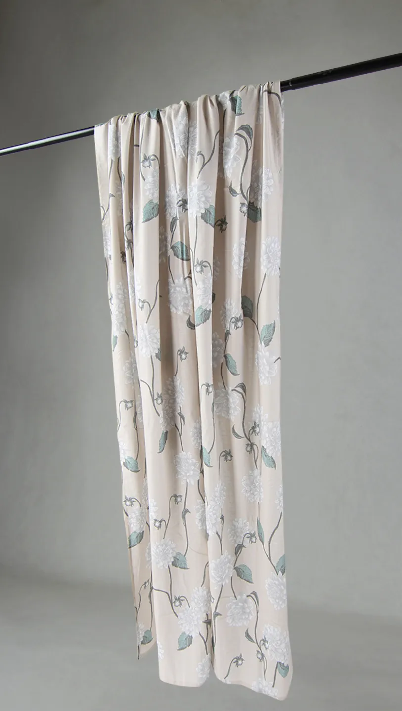 Cortinas - Cortina de algodão Alyssa (bege/cinza)