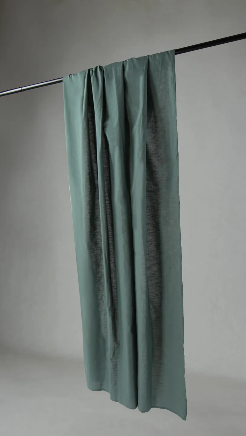 Cortinas - Cortina de algodão Adriana (verde escuro)