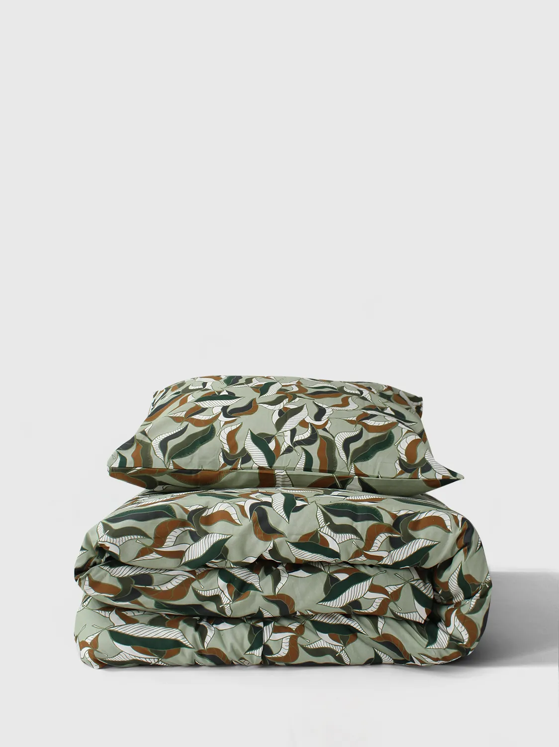 Conjunto de capa de edredão - Amalie (verde)