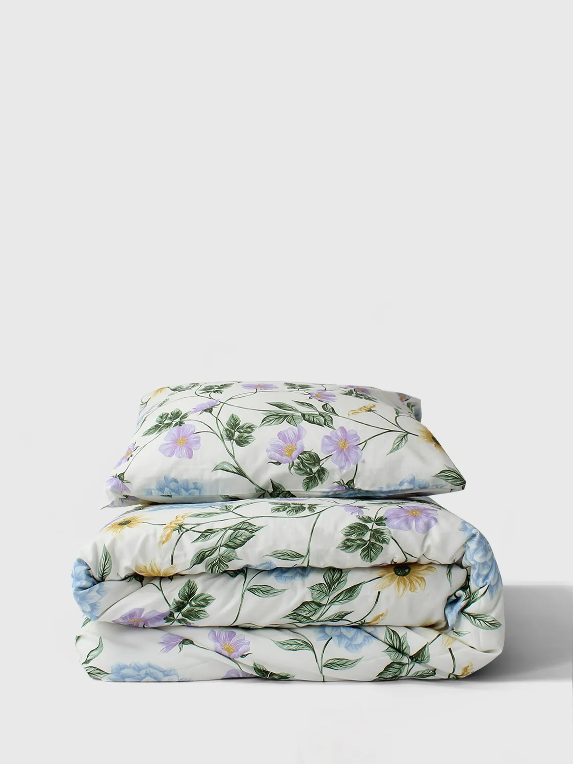 Conjunto de capa de edredão - Dahlia (azul)