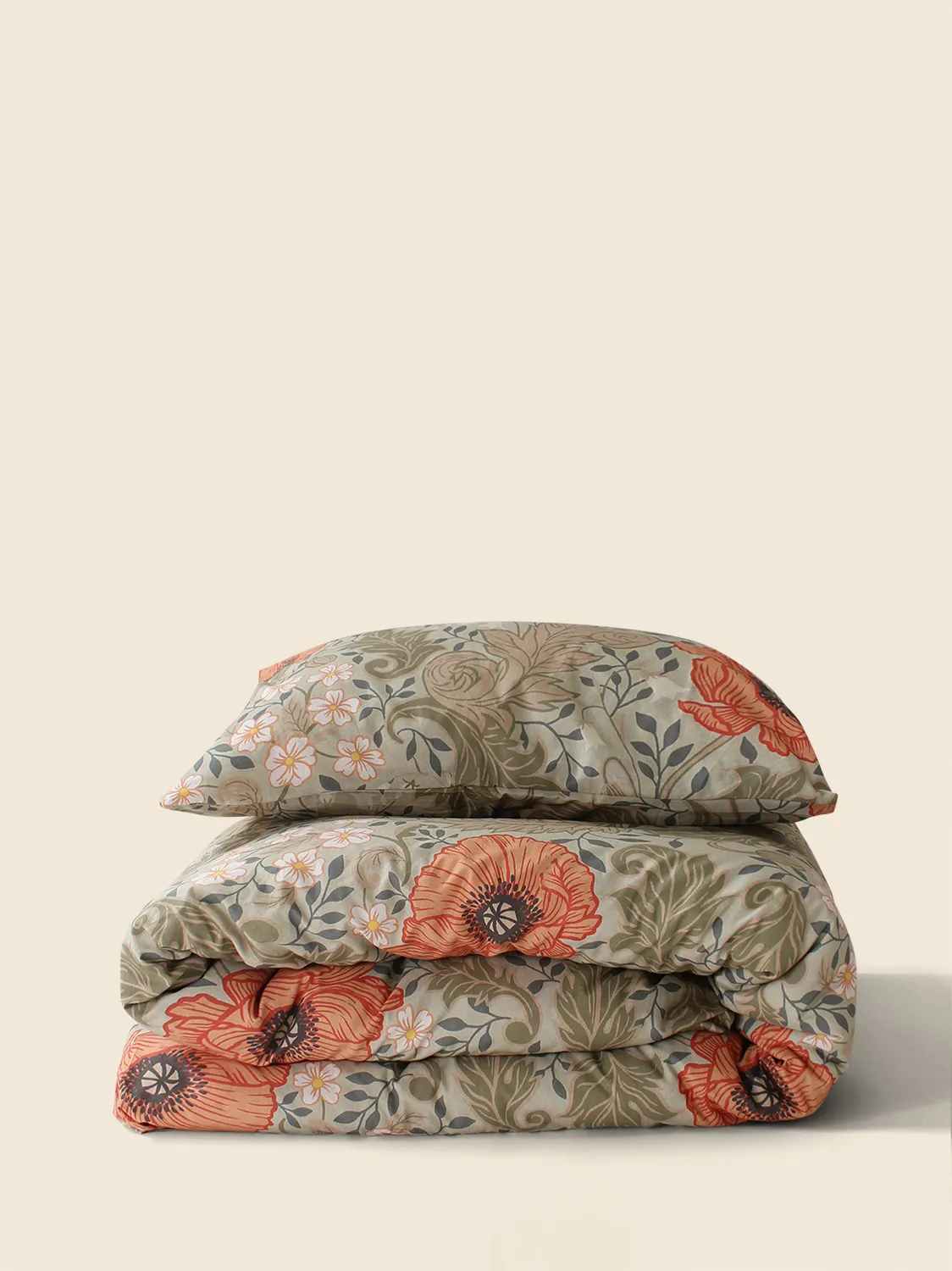 Conjunto de capa de edredão - Poppy (bege)