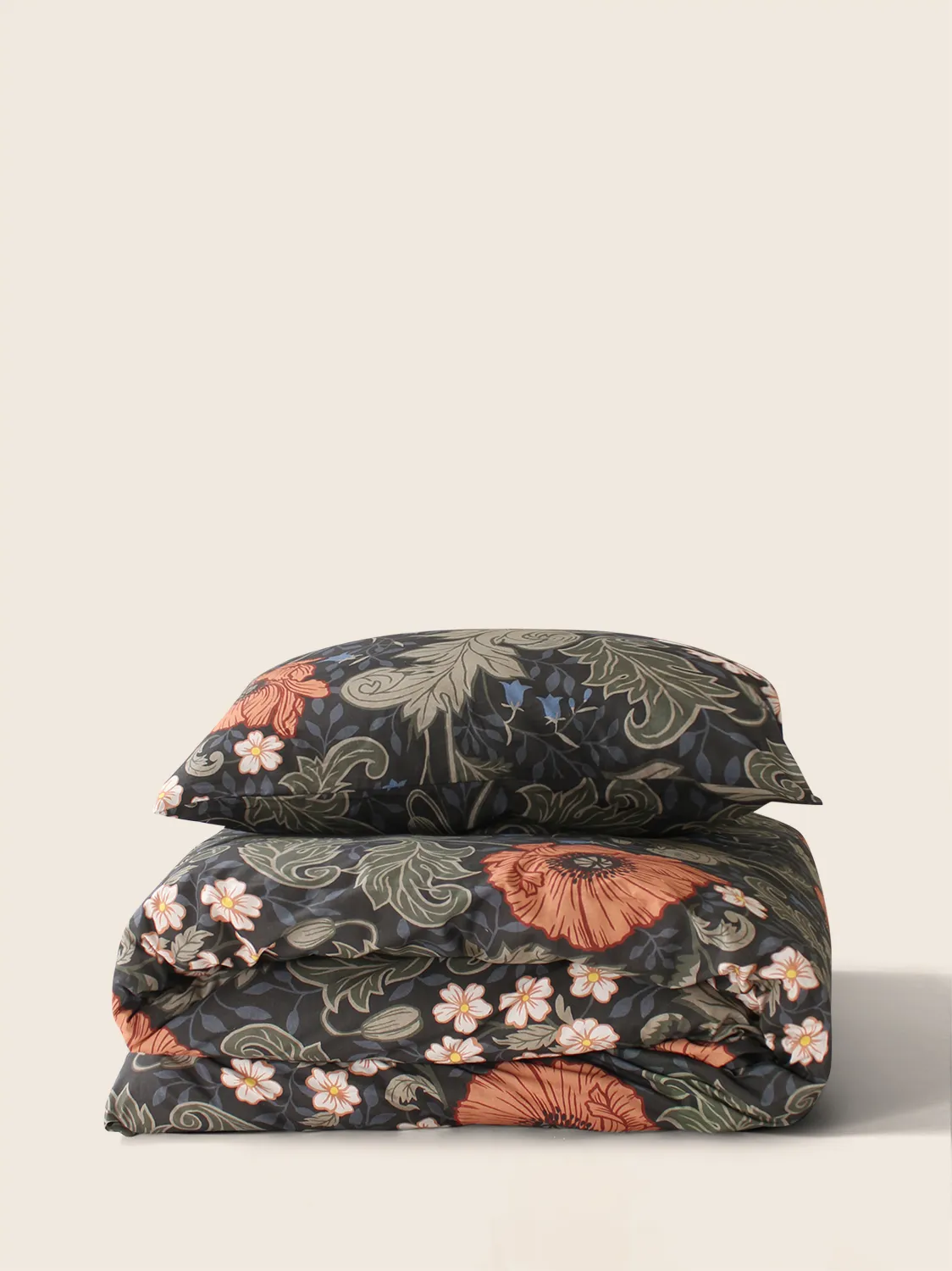 Conjunto de capa de edredão - Poppy (preto)