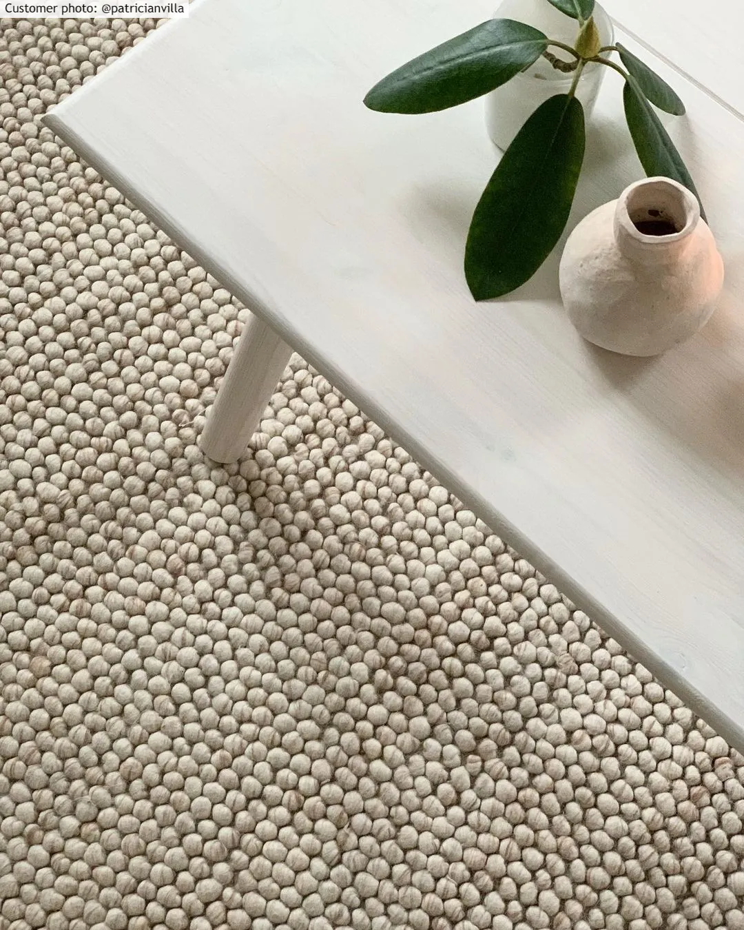 Tapete redondo - Avafors Wool Bubble (bege)