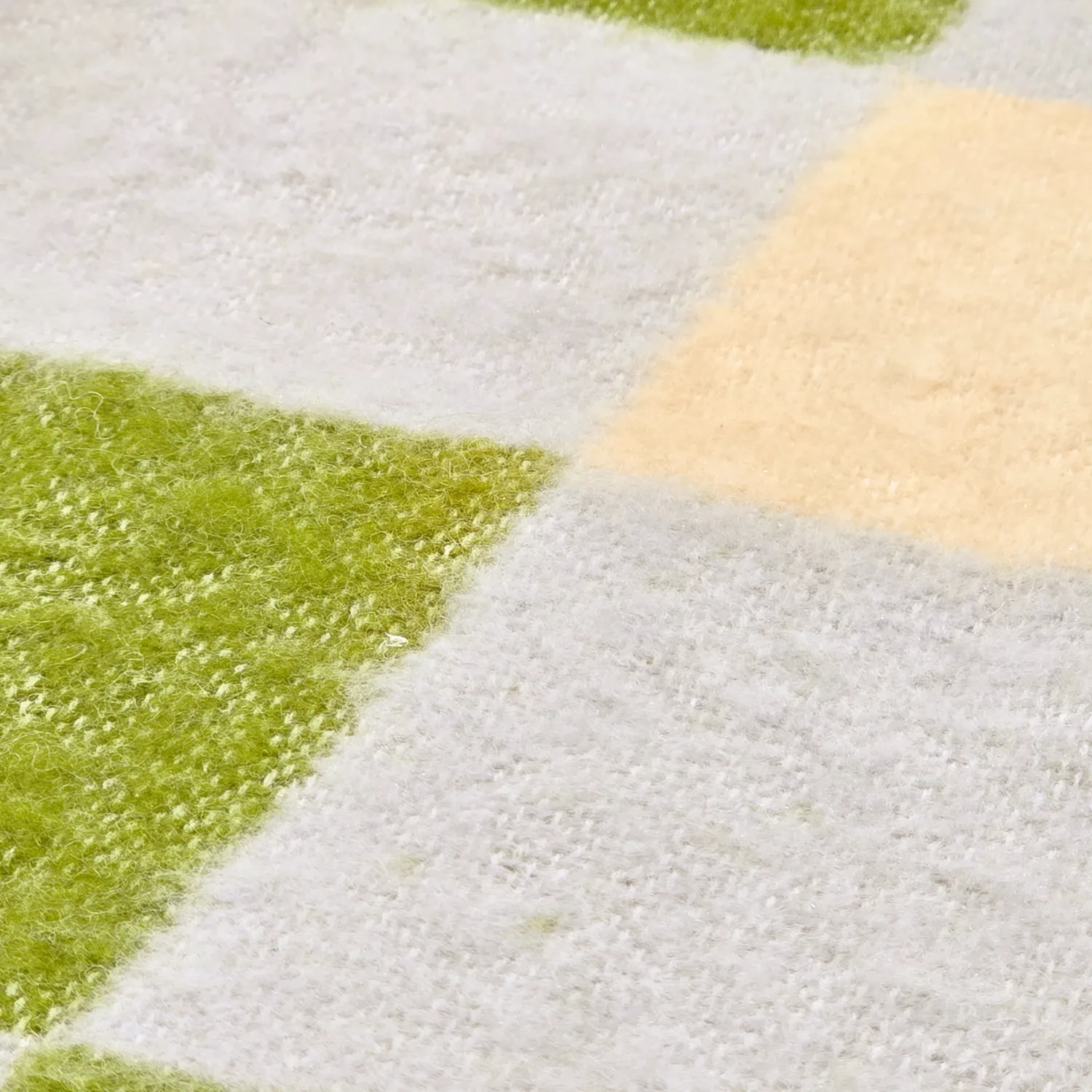 Mantas - Manta em mistura de lã - Audrey Check (bege/verde/roxo)