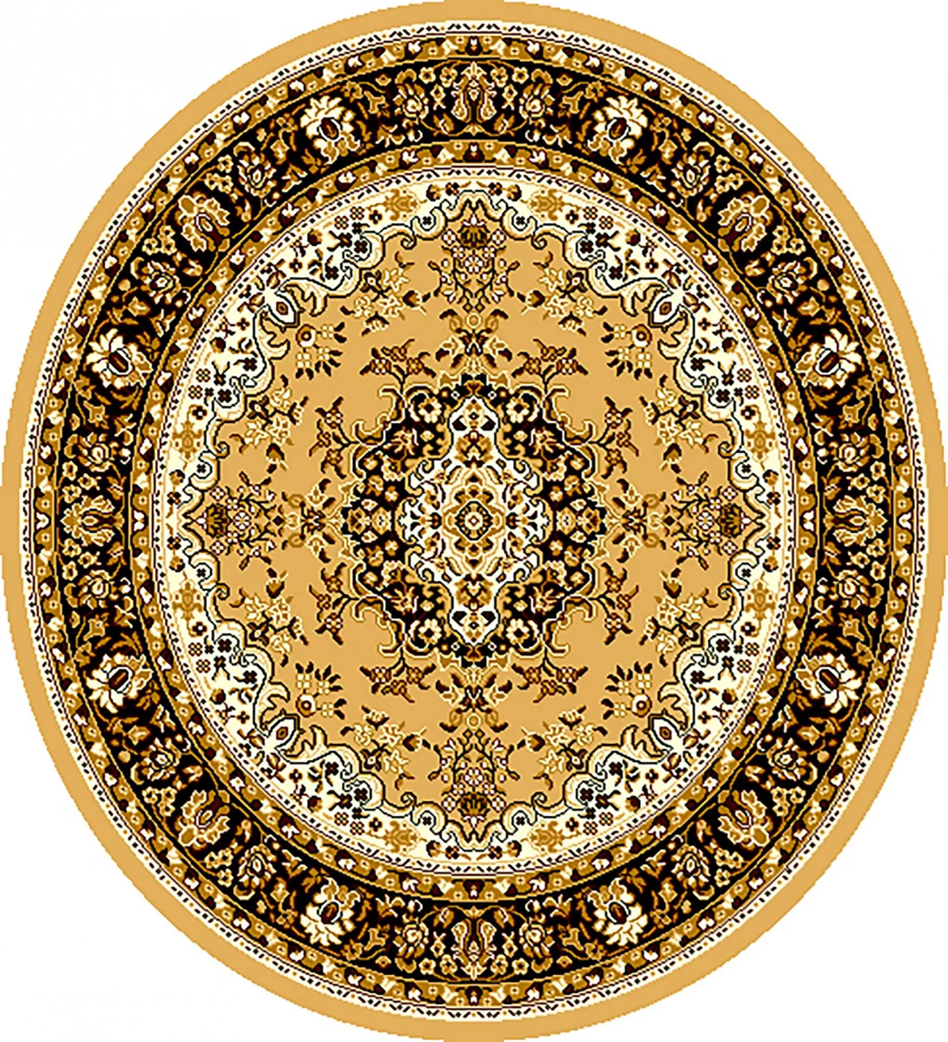 Tapete redondo - Peking (dourado)