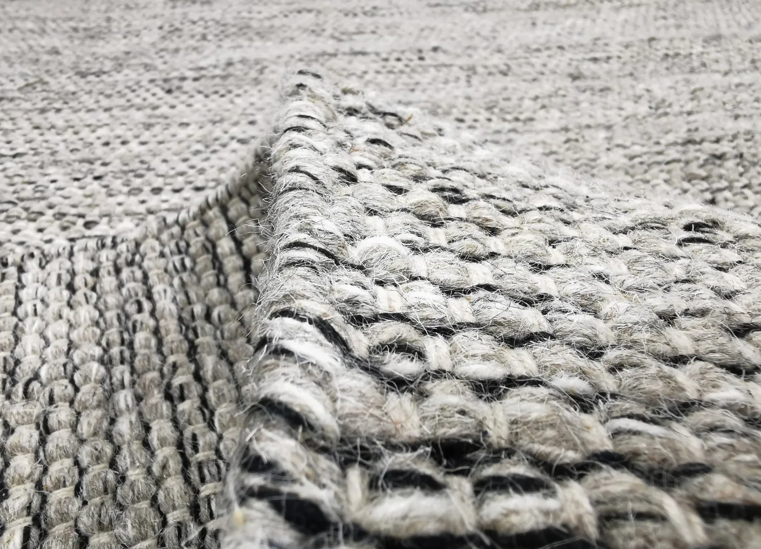 Tapete de lã - Otago (cinza/preto)