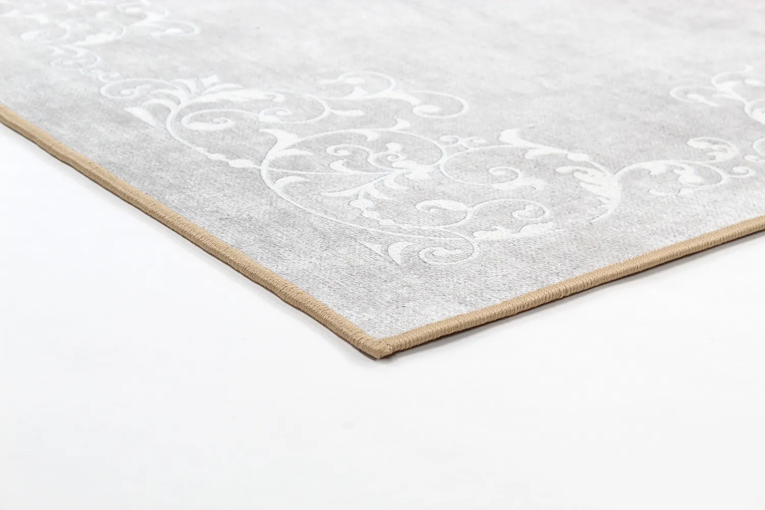 Tapete Wilton - Santi (cinza claro/branco)