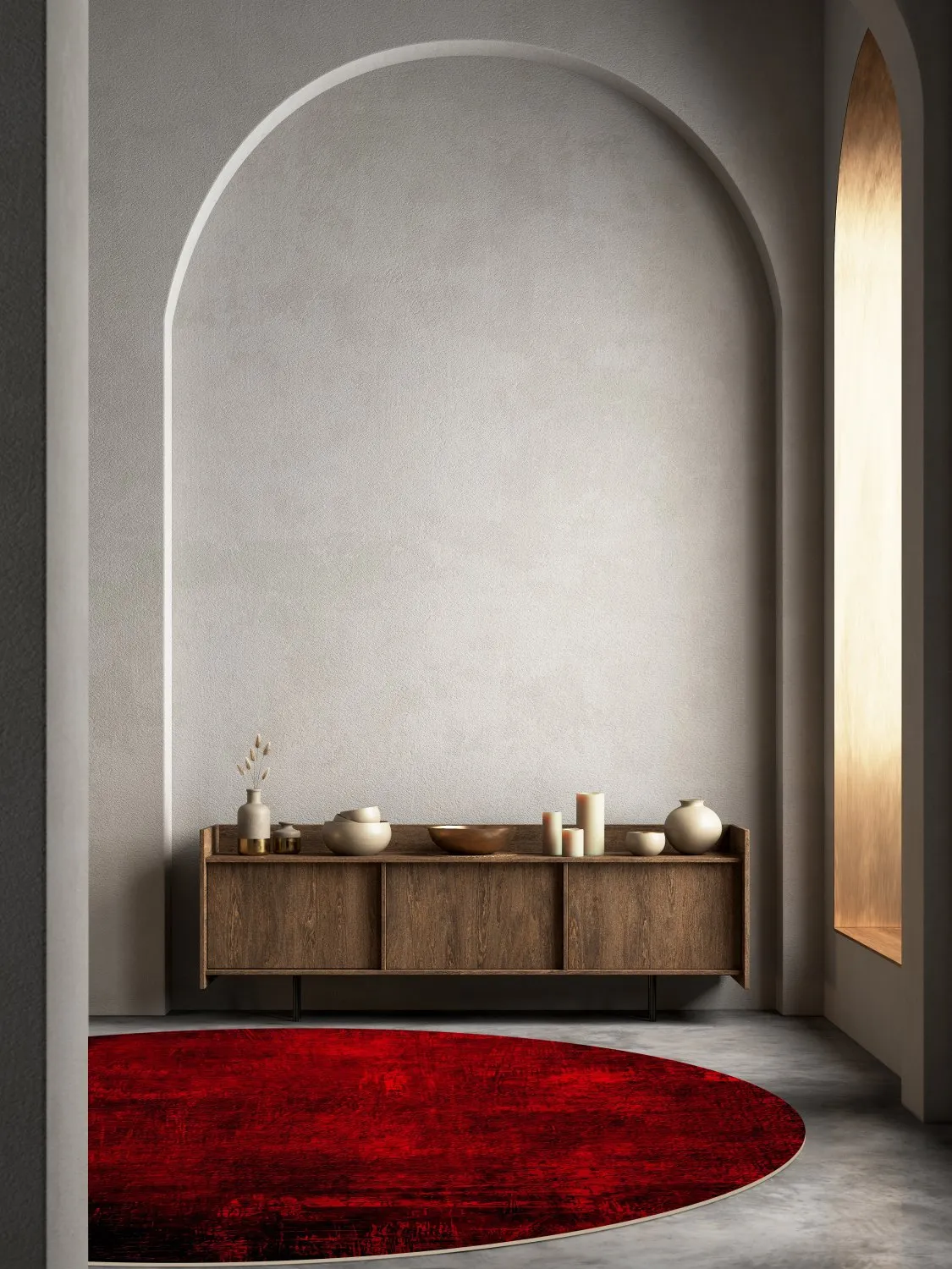 Tapete redondo - Frome (vermelho)