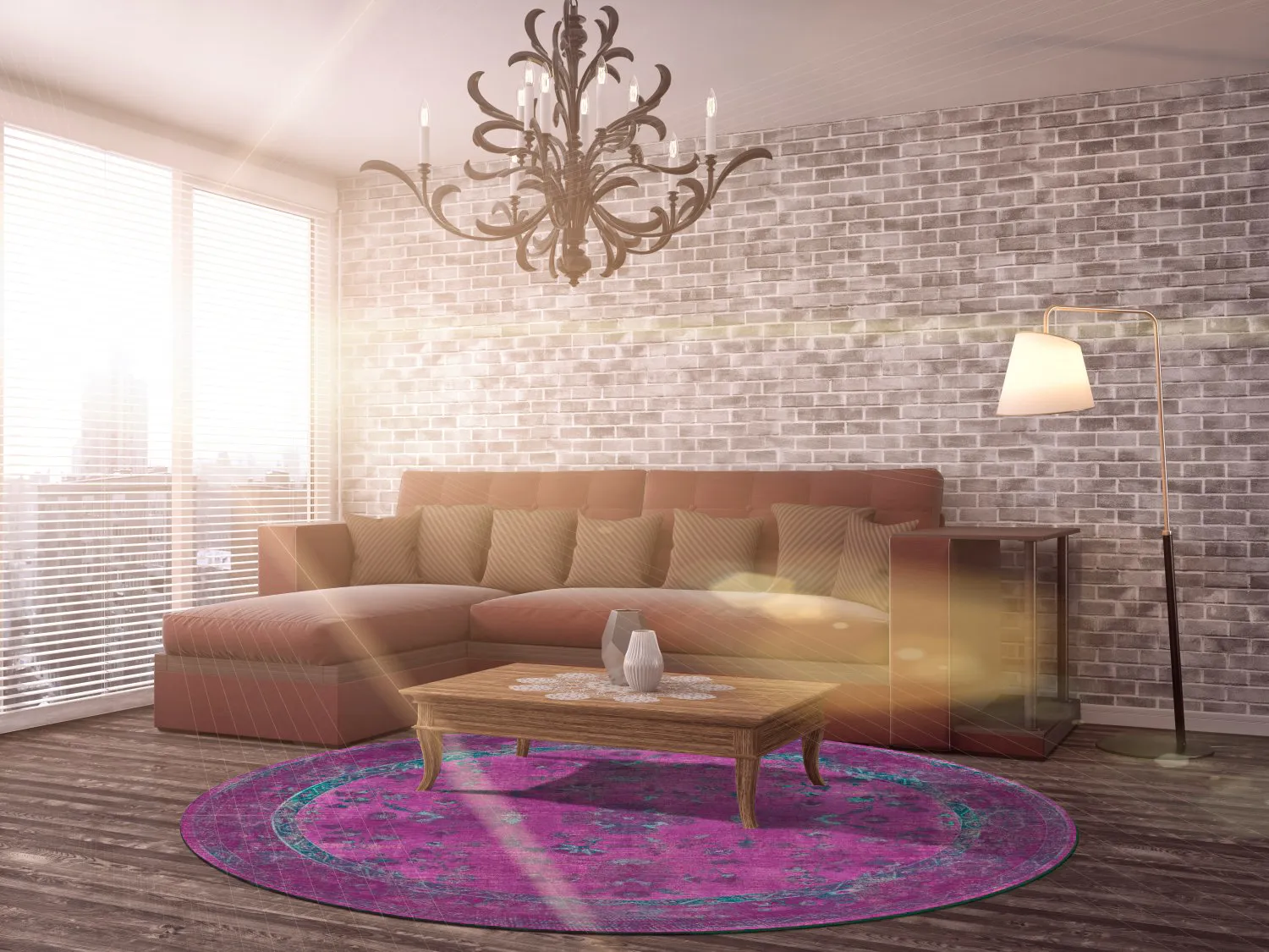 Tapete redondo - Gombalia (roxo)