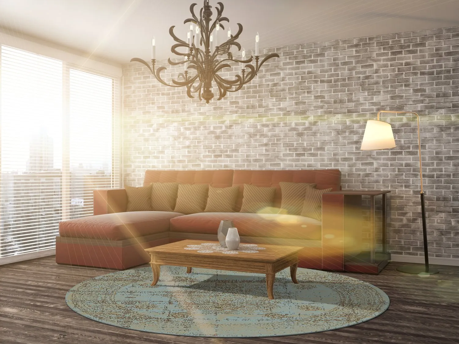 Tapete redondo - Peking Royal (turquesa)