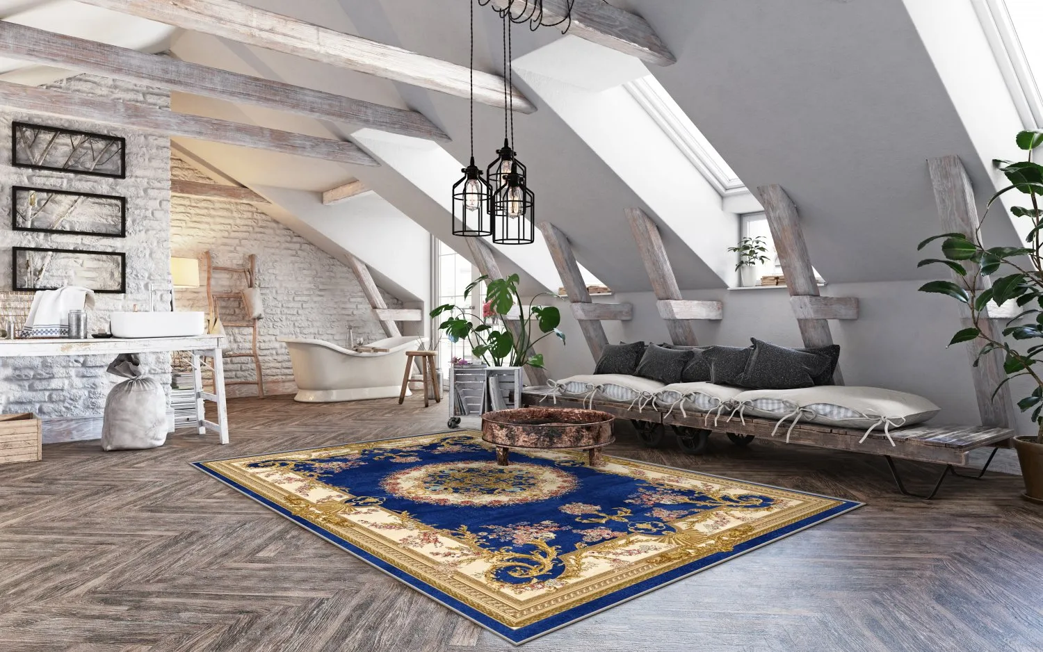 Tapete Wilton - Marand (azul)