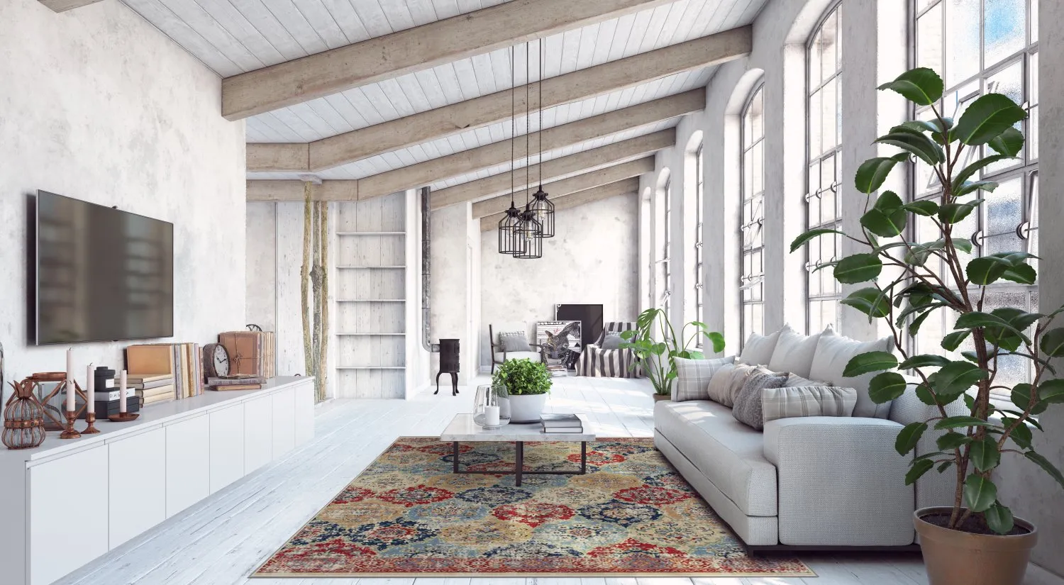 Tapete Wilton - Bohemia (vermelho/multicolorido)