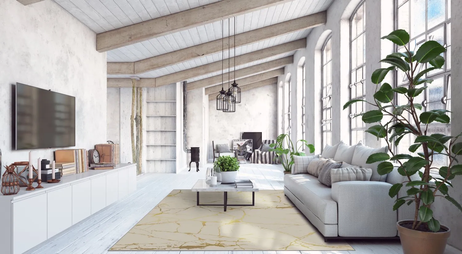 Tapete Wilton - Vieste (bege/dourado)