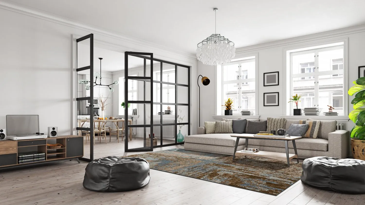 Tapete Wilton - Tizzano (azul/multicolorido)