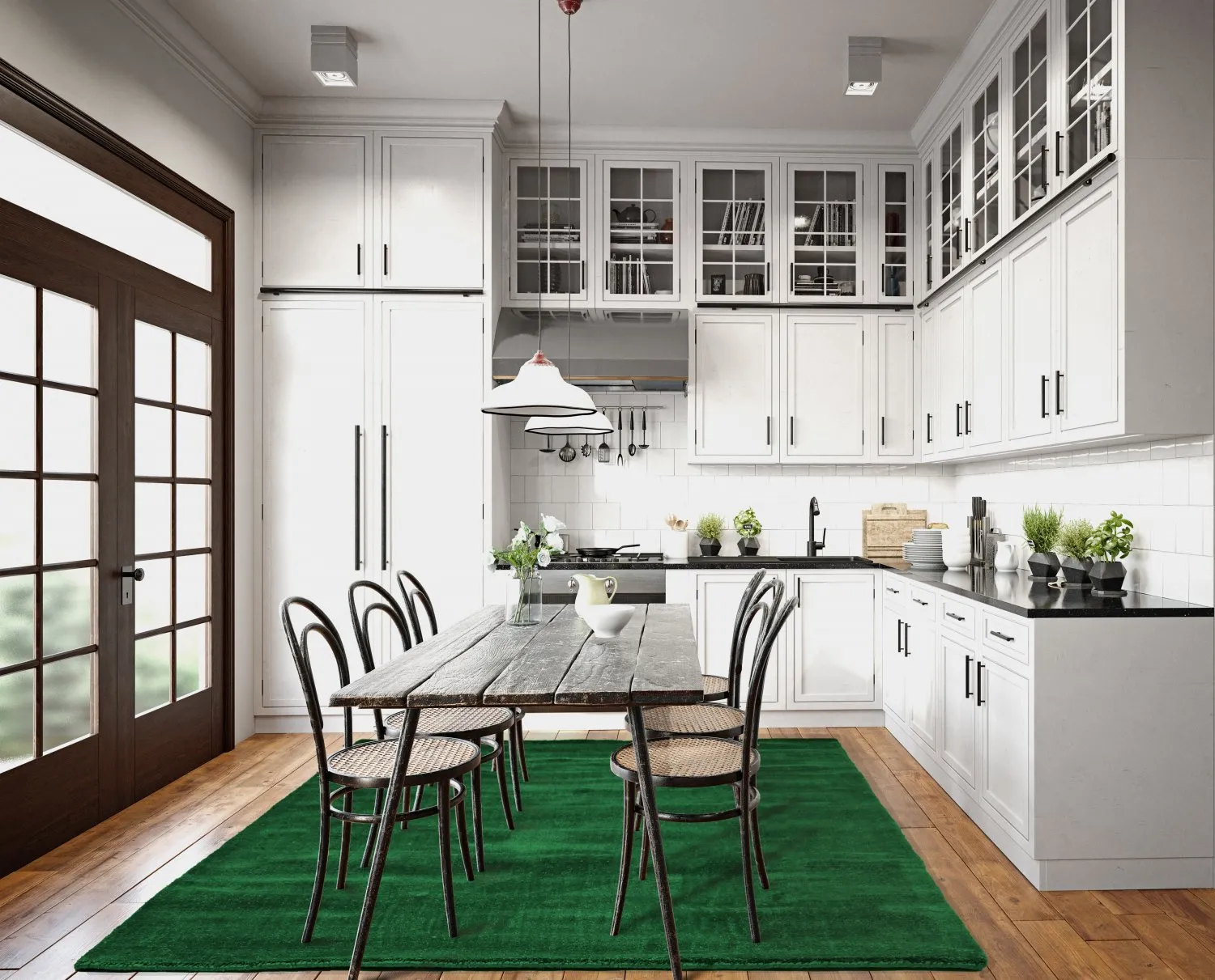 Recycled PET with viscose look (verde)