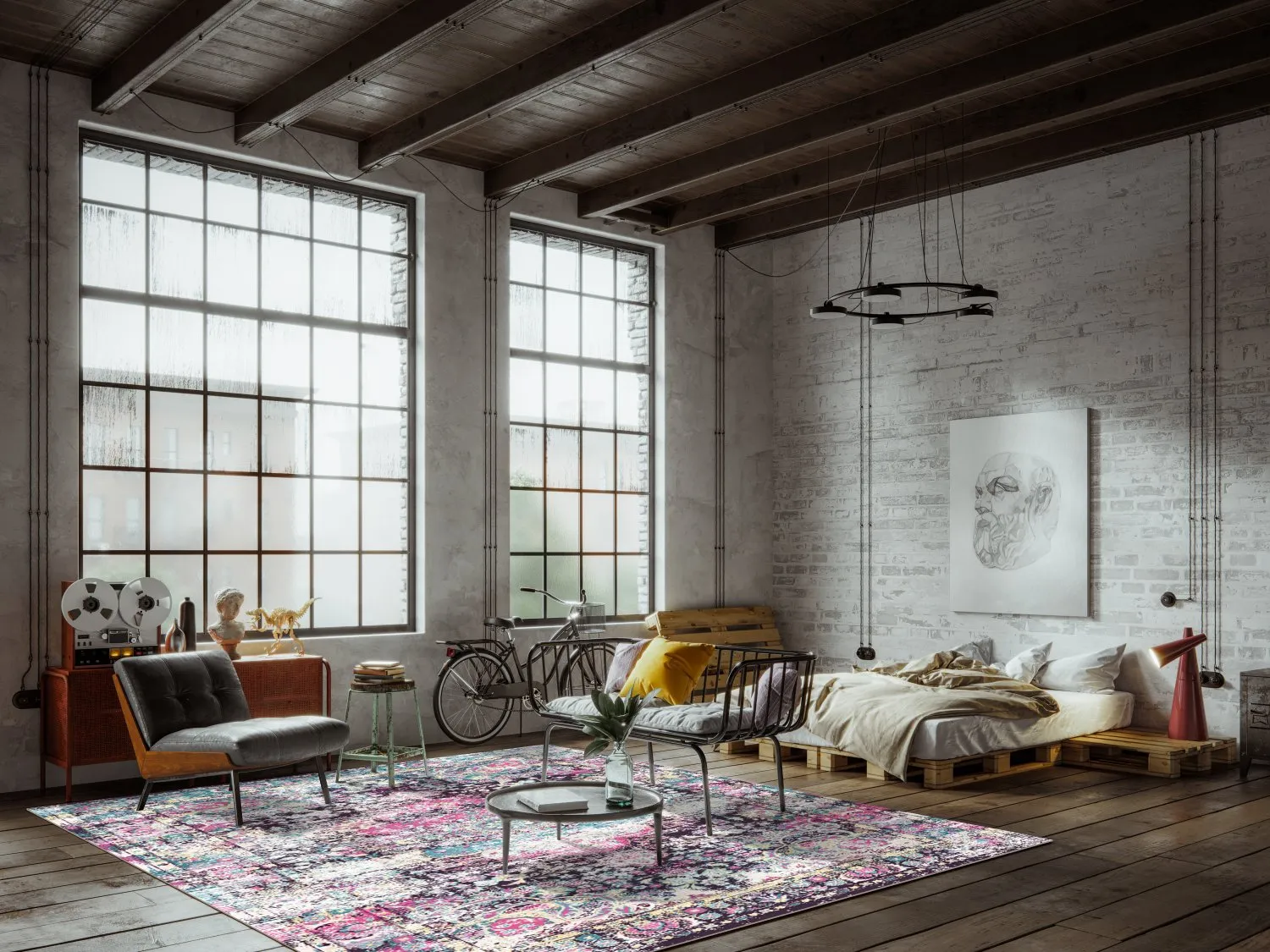 Tapete Wilton - Jedaida (rosa/multicolorido)