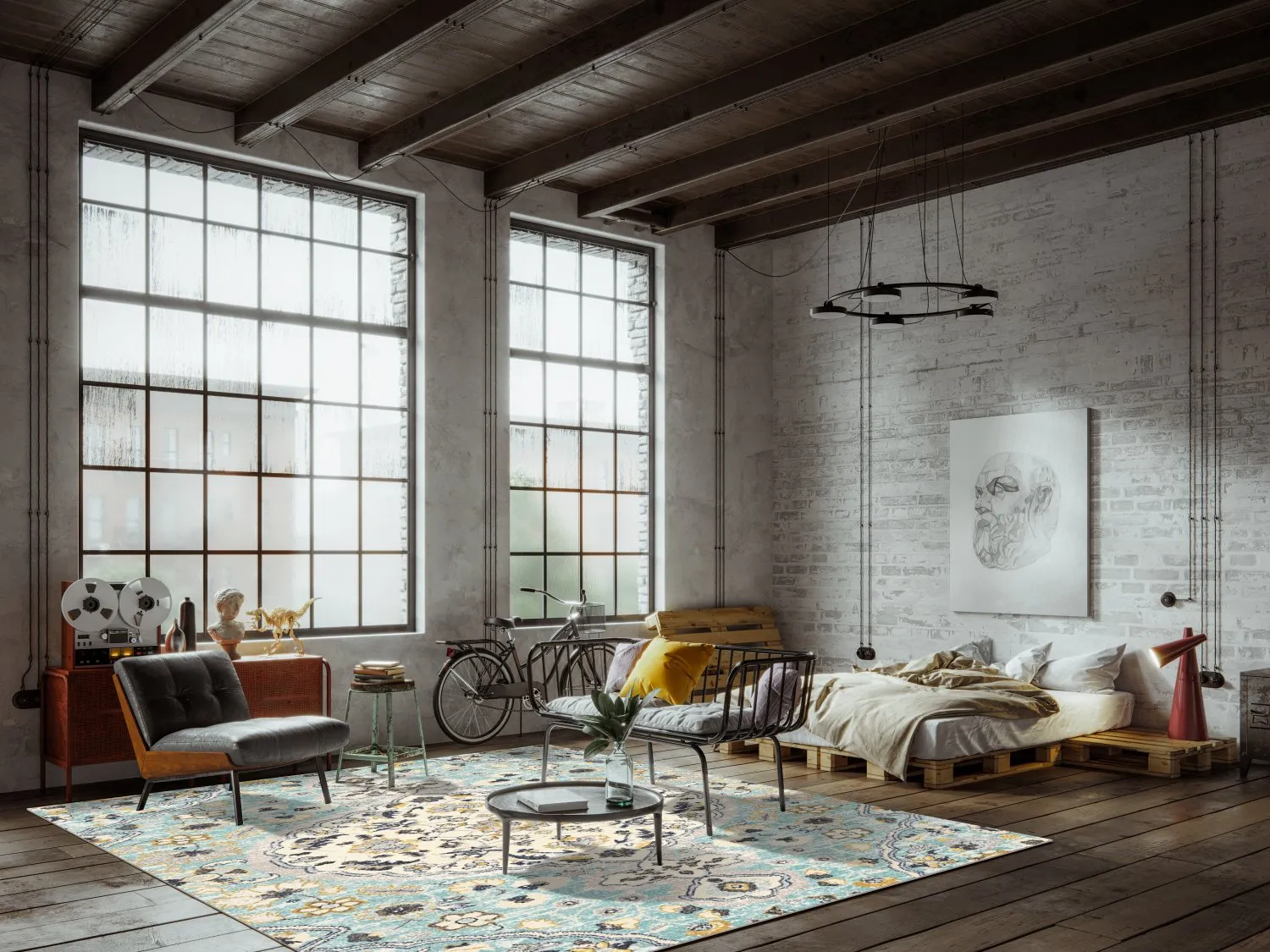 Tapete Wilton - Mojácar (azul)