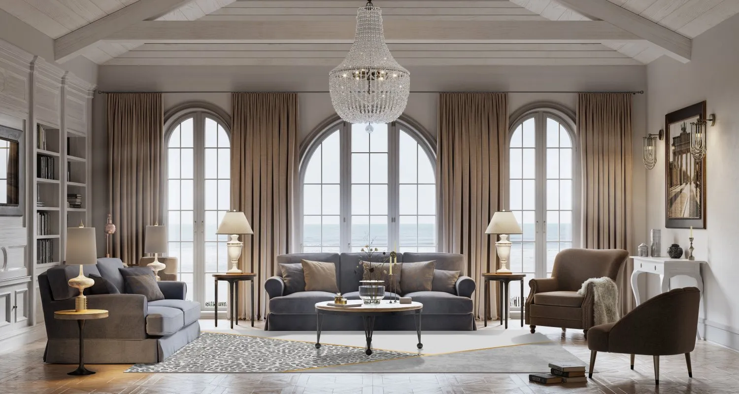 Tapete Wilton - Granada (cinza/dourado)