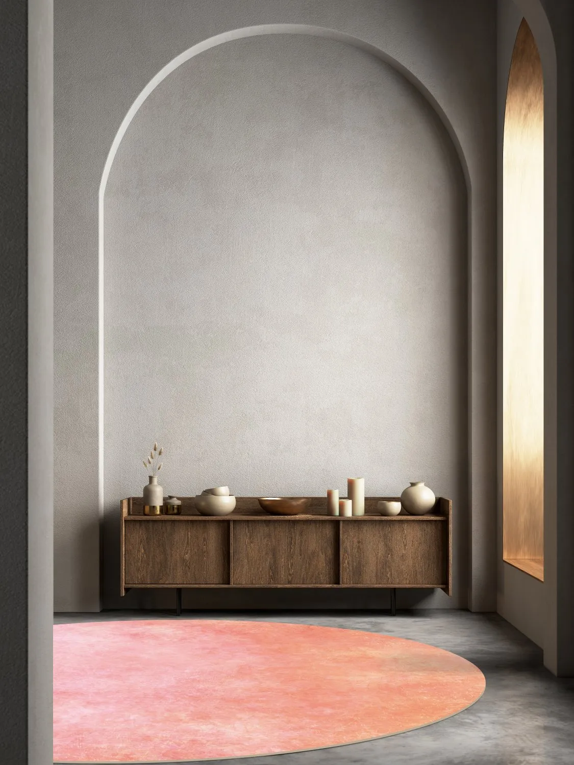 Tapete redondo - Baden (rosa)