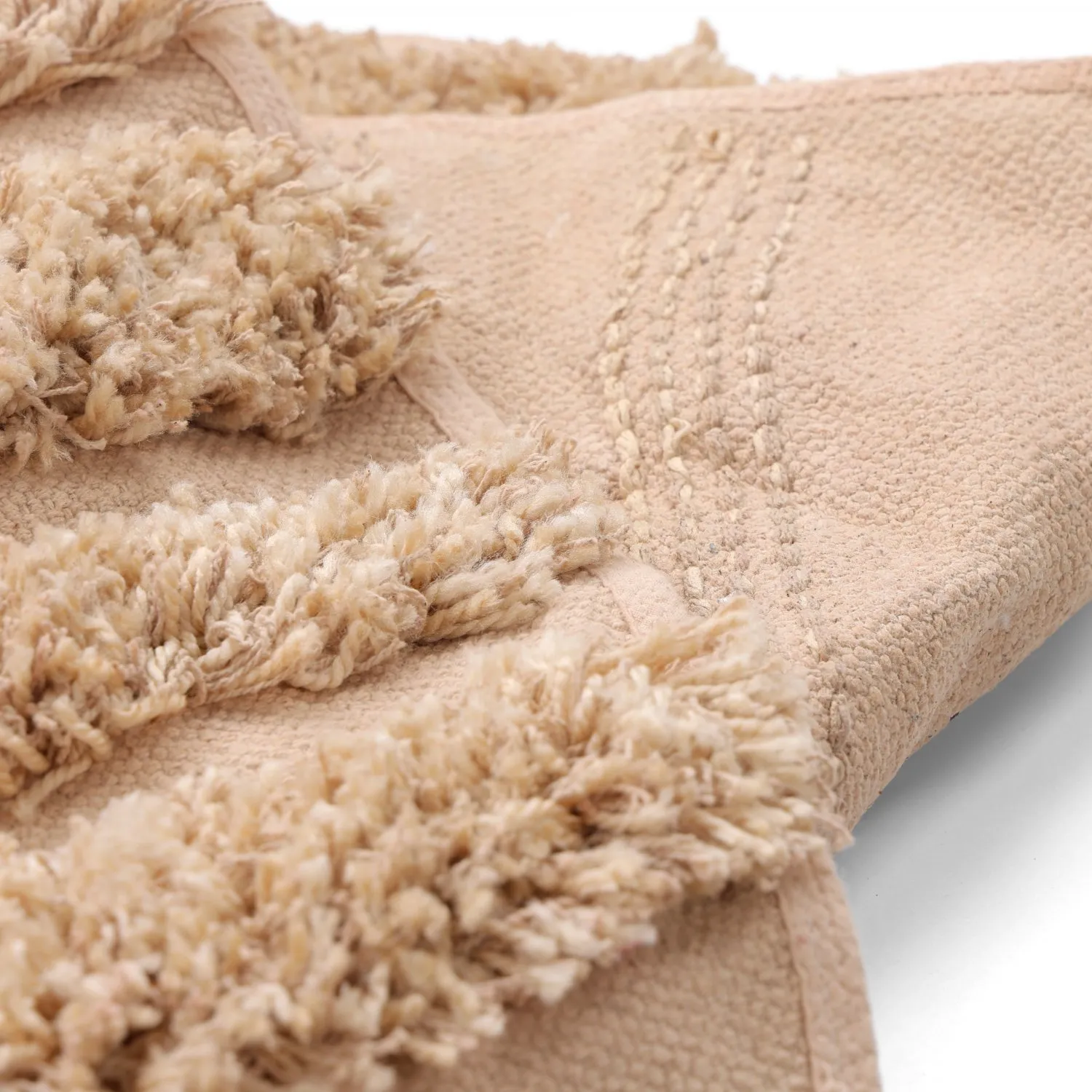 Tapete redondo - Cazorla Natural Cotton Shaggy (bege)
