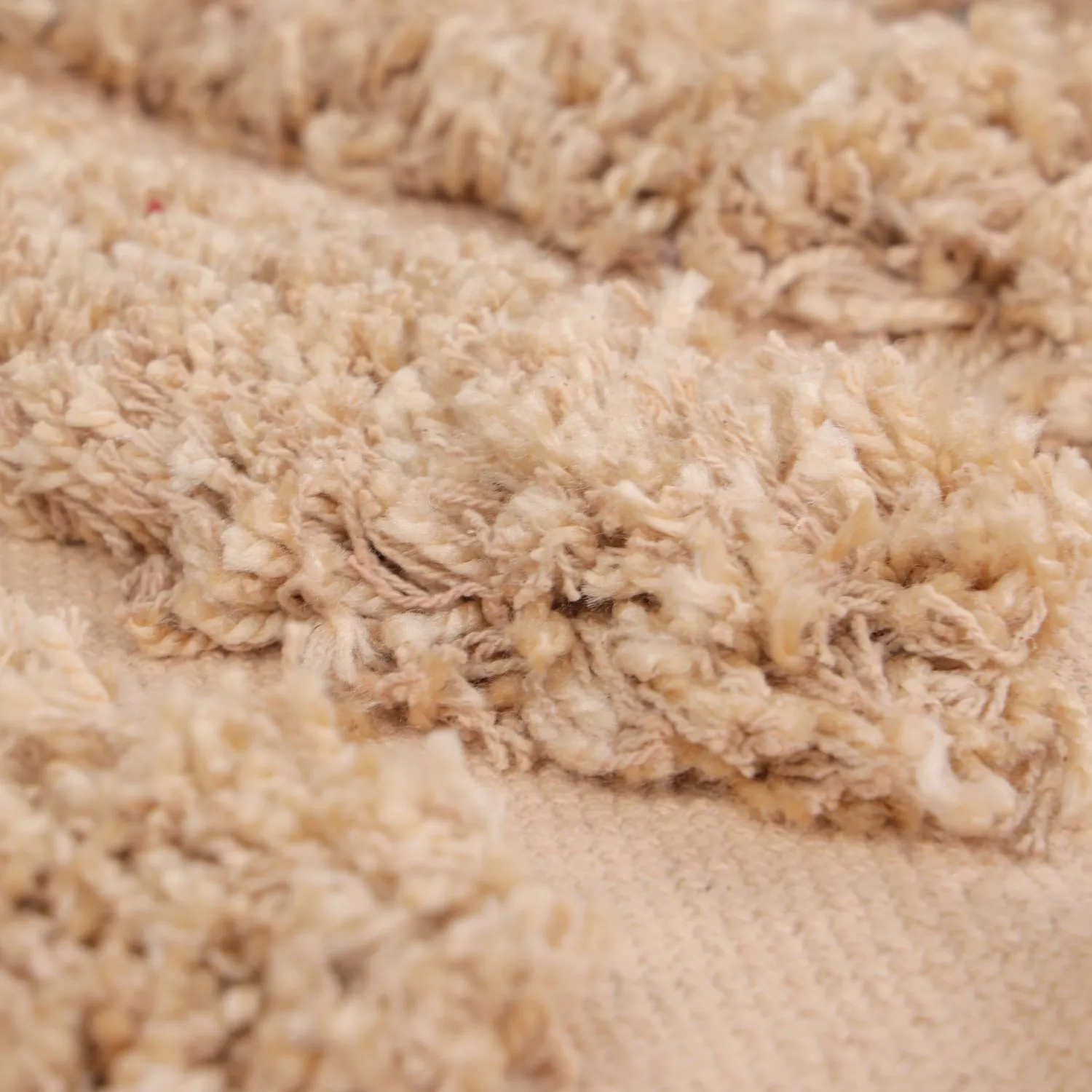 Tapete redondo - Cazorla Natural Cotton Shaggy (bege)