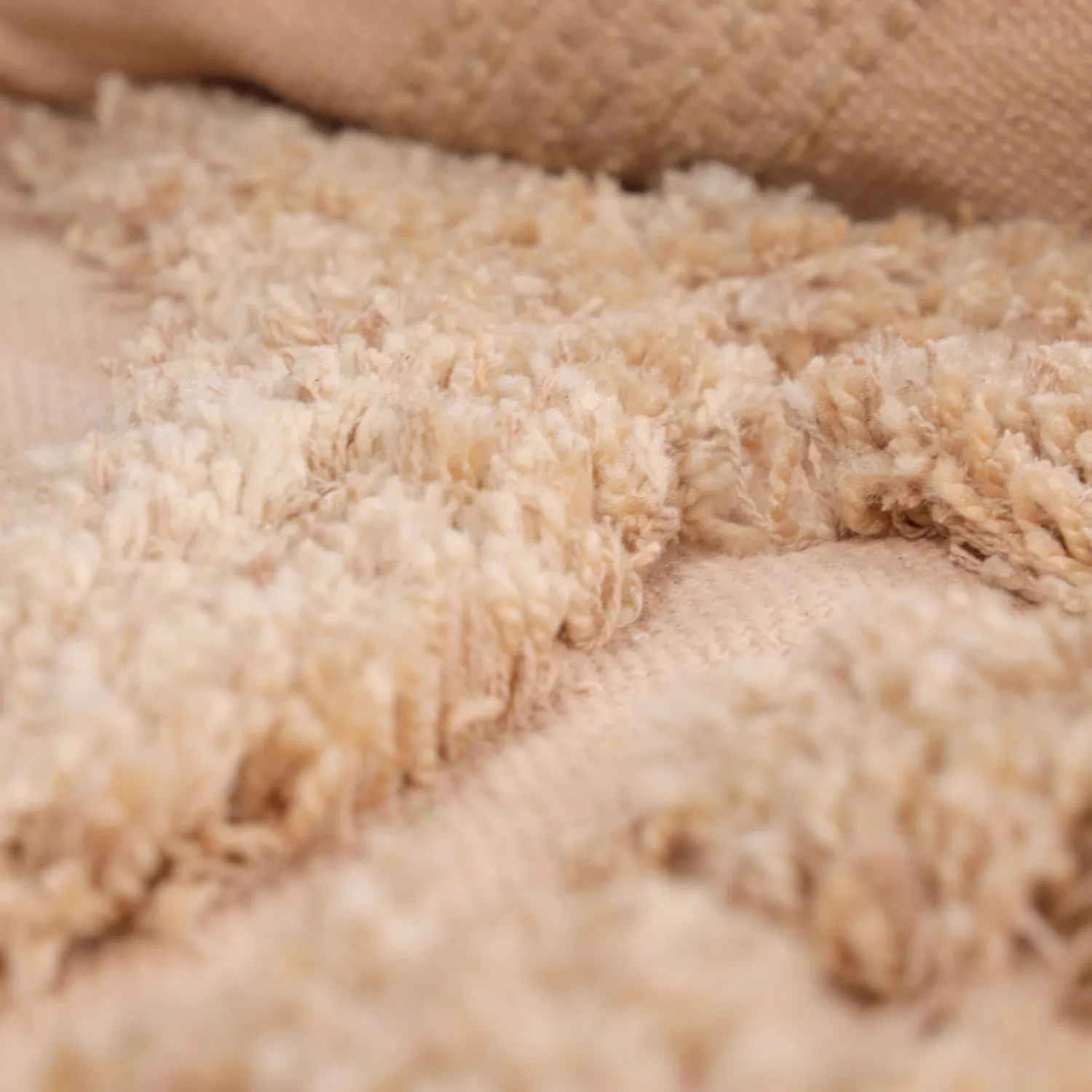 Tapete redondo - Cazorla Natural Cotton Shaggy (bege)