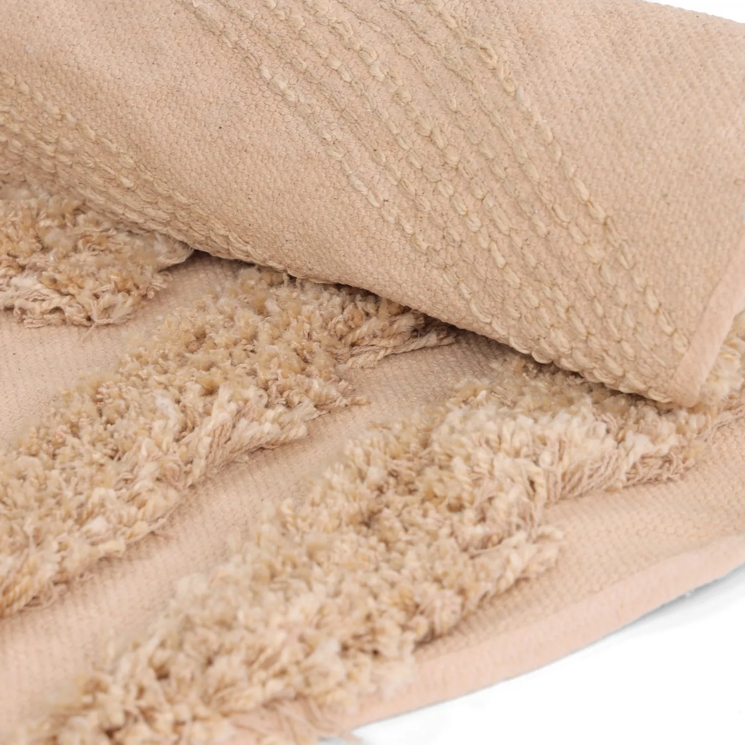 Tapete redondo - Cazorla Natural Cotton Shaggy (bege)