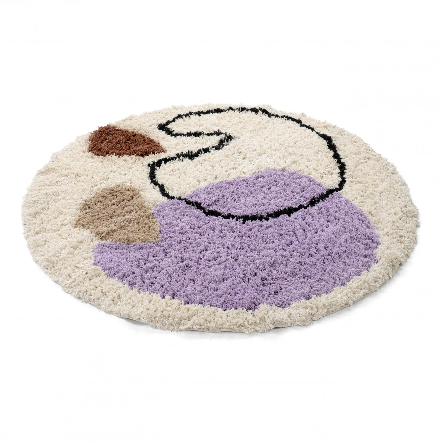 Tapete redondo - Londa Natural Cotton Shaggy (multi)