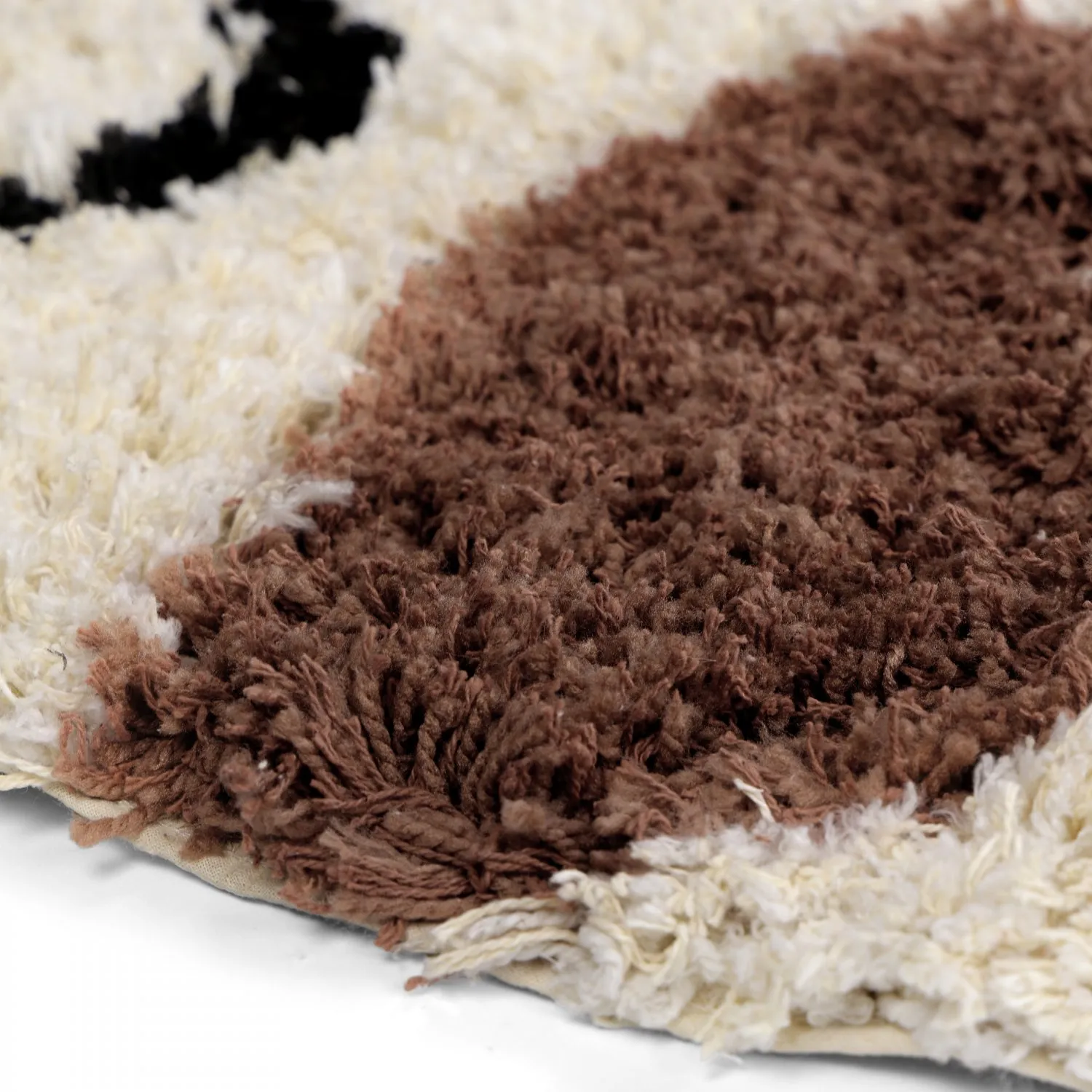 Tapete redondo - Londa Natural Cotton Shaggy (multi)