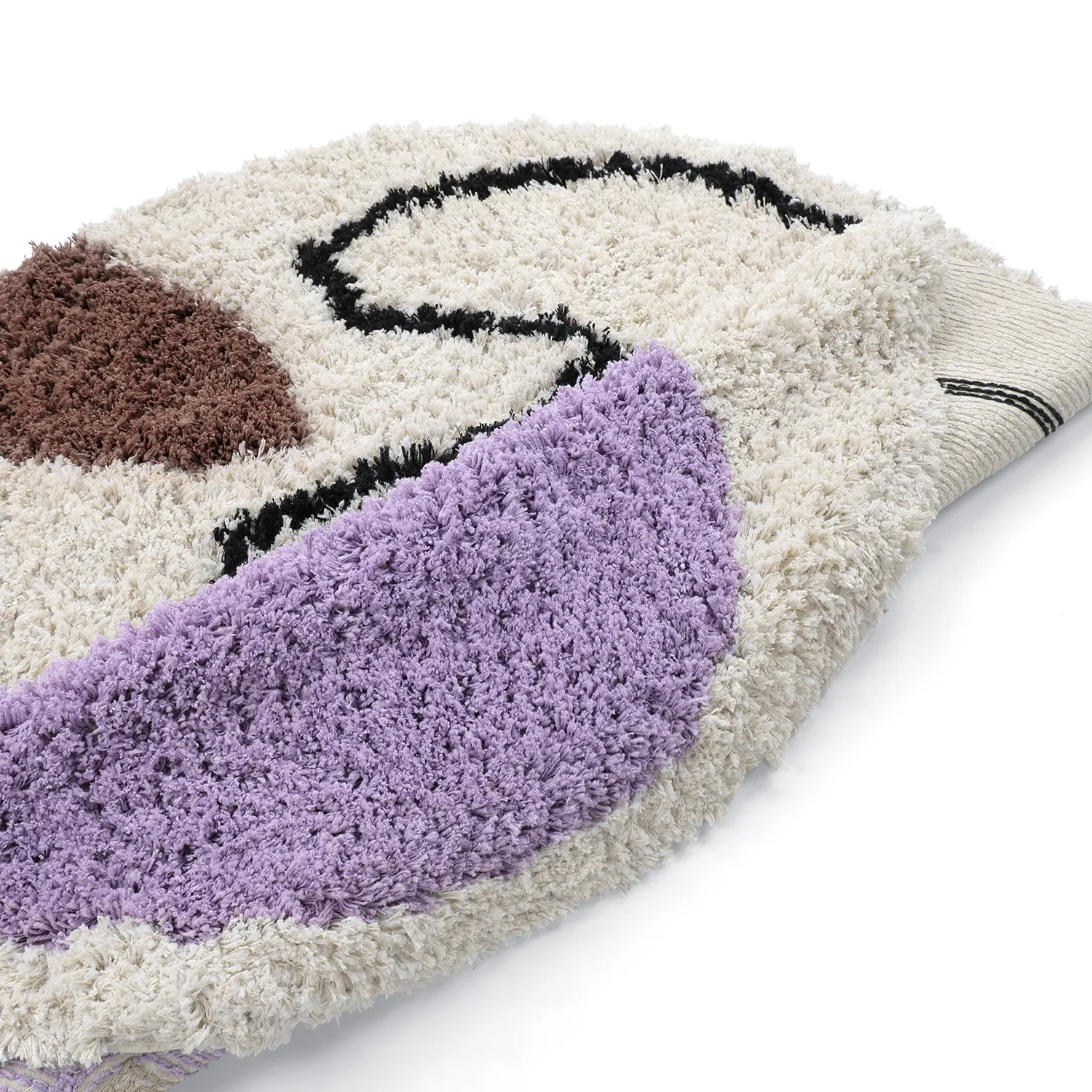 Tapete redondo - Naousa Natural Cotton Shaggy (multi)