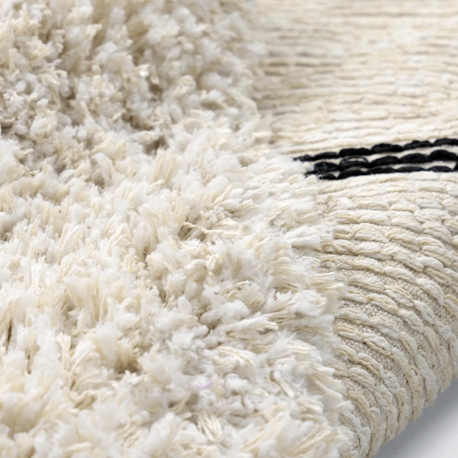 Tapete redondo - Naousa Natural Cotton Shaggy (multi)
