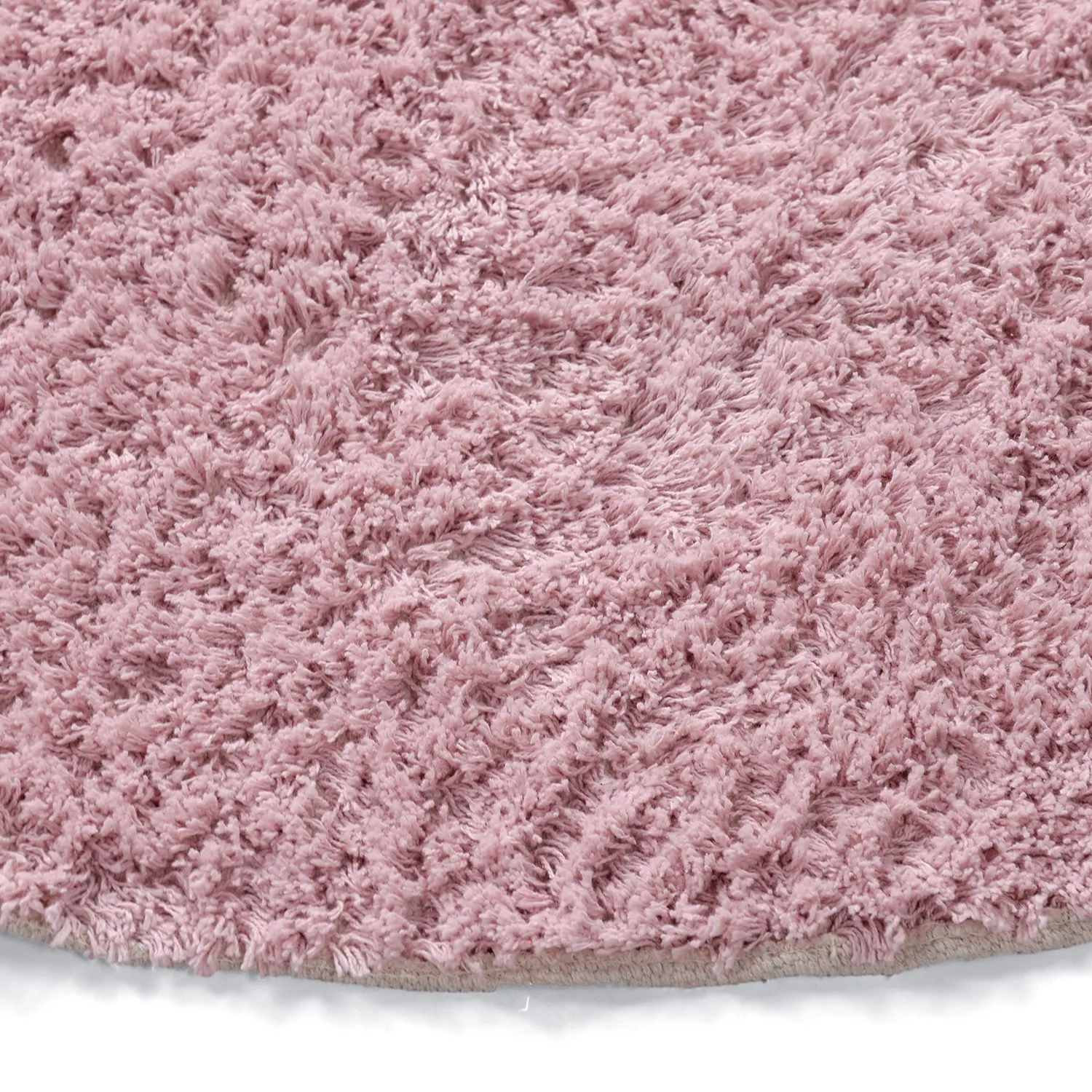 Tapete redondo - Amira Natural Cotton Shaggy (rosa/laranja)
