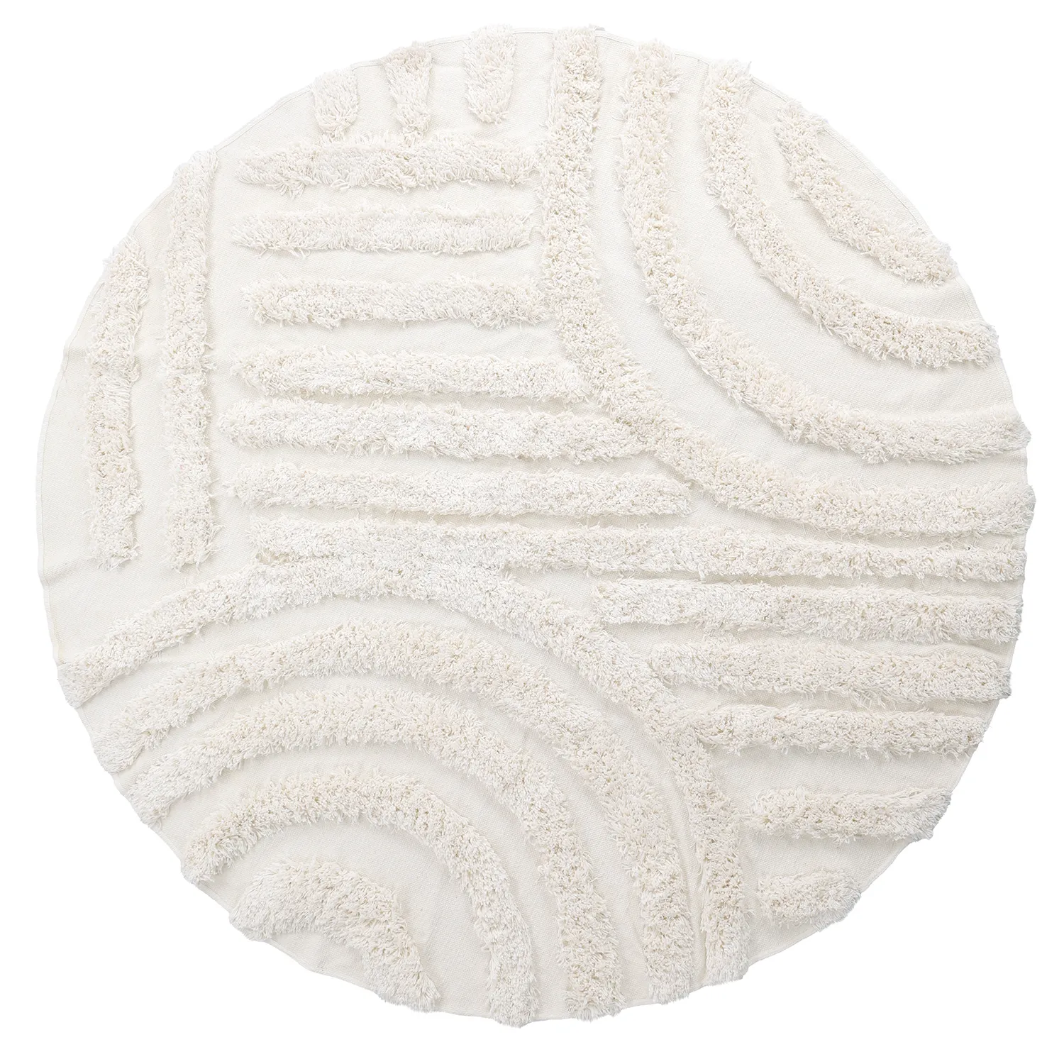 Tapete redondo - Cazorla Natural Cotton Shaggy (off white)