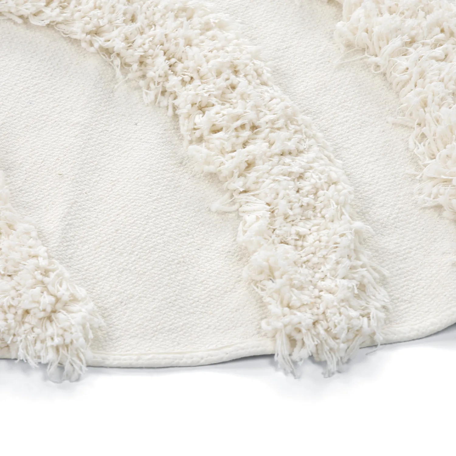 Tapete redondo - Cazorla Natural Cotton Shaggy (off white)
