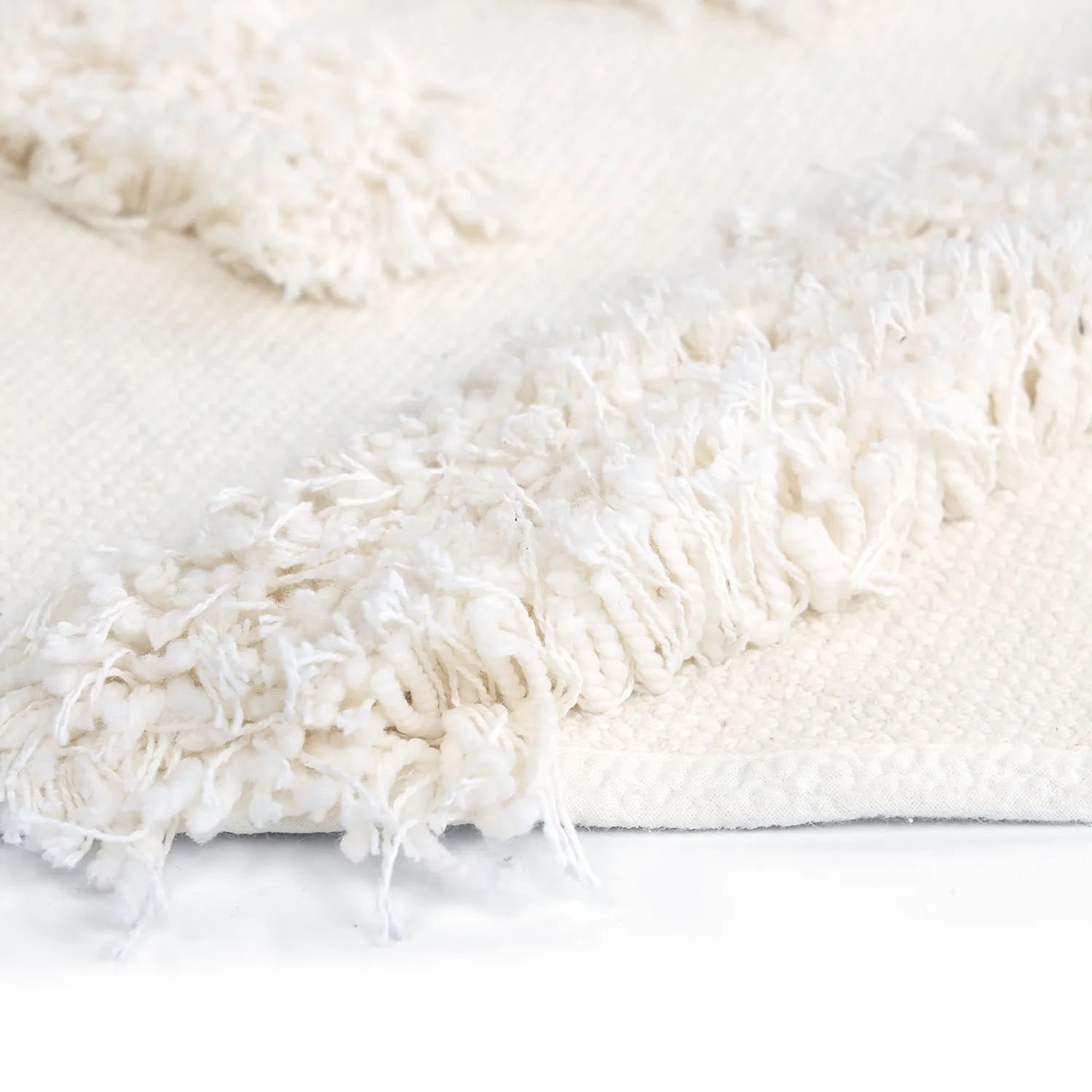 Tapete redondo - Cazorla Natural Cotton Shaggy (off white)