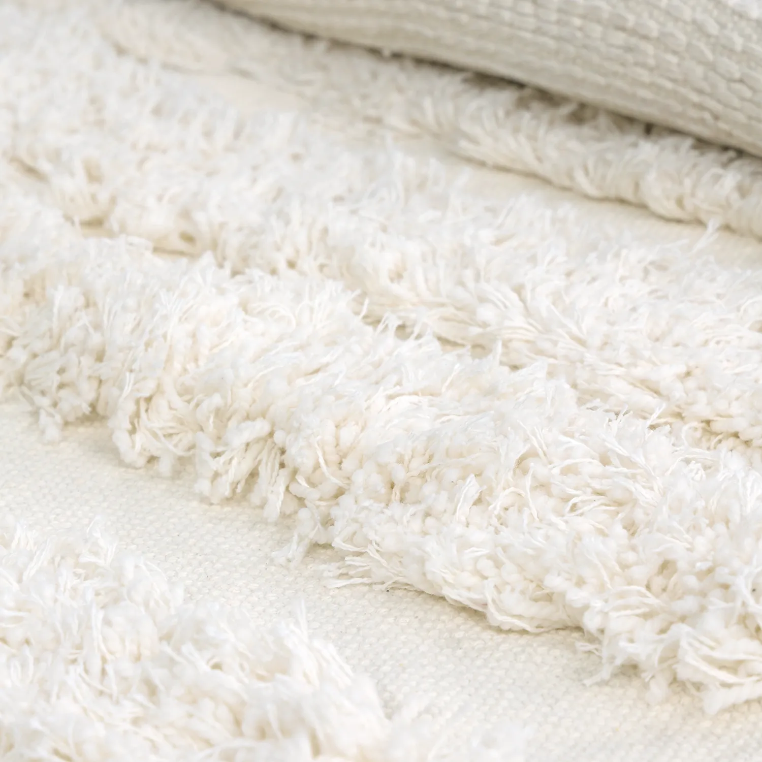 Tapete redondo - Cazorla Natural Cotton Shaggy (off white)