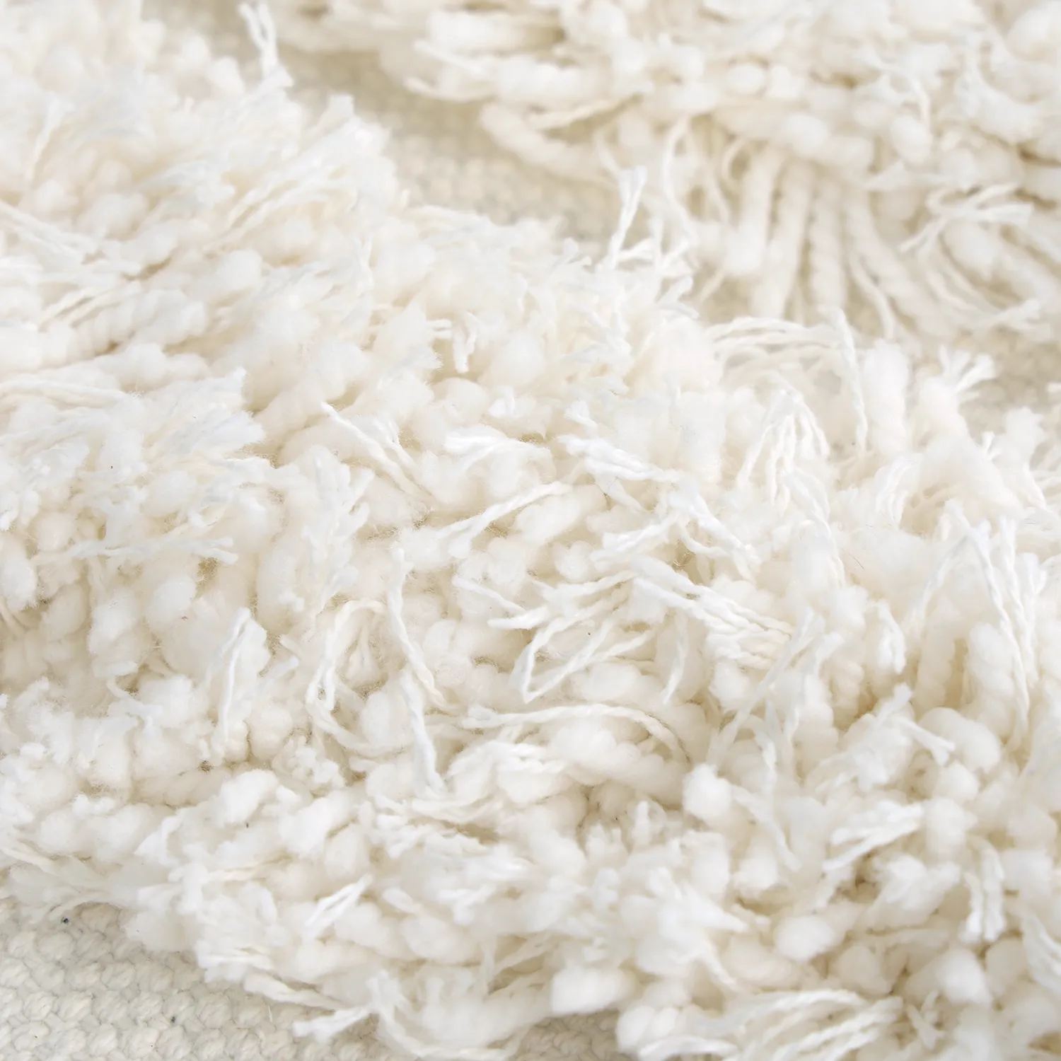 Tapete redondo - Cazorla Natural Cotton Shaggy (off white)