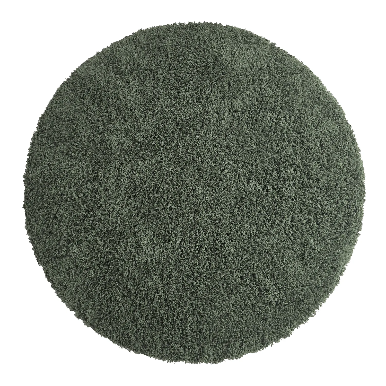 Tapete redondo - Combarro Solid Cotton Shaggy (verde)