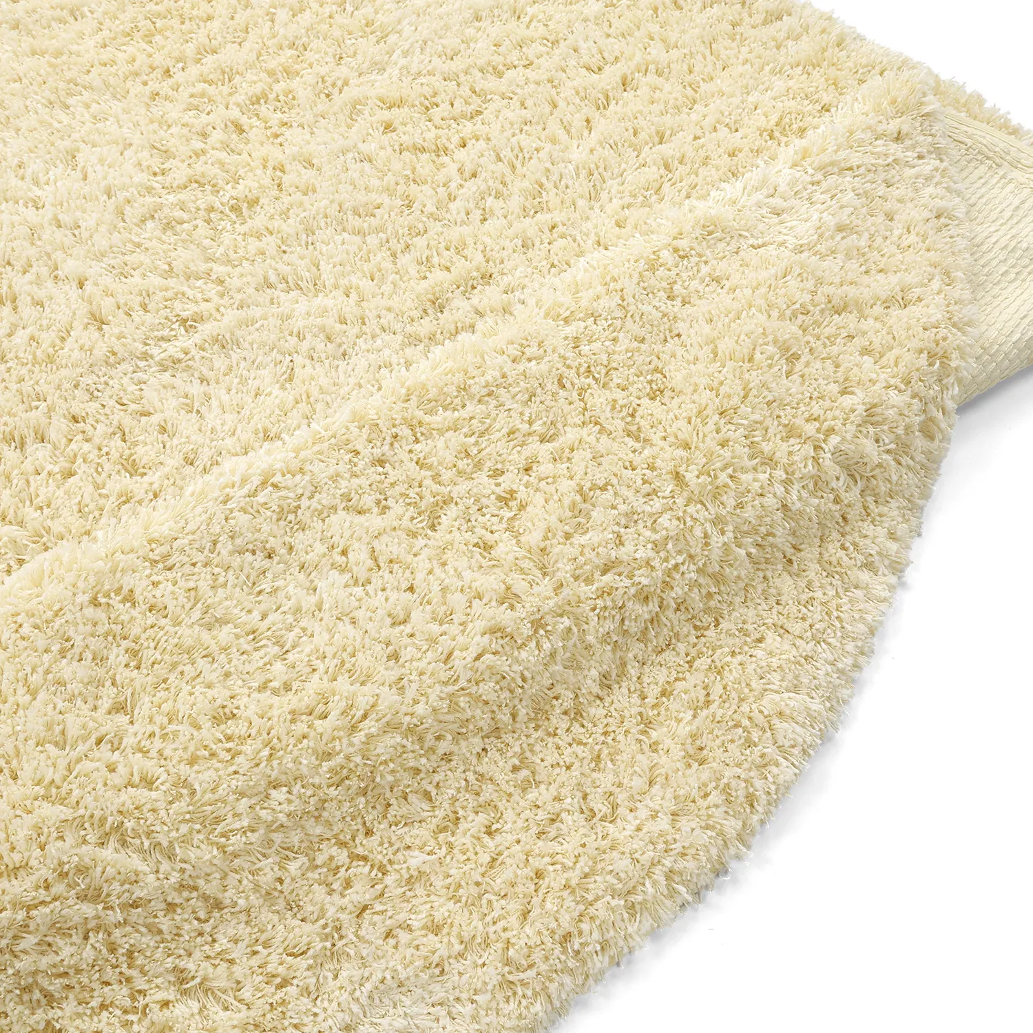 Tapete redondo - Combarro Solid Cotton Shaggy (amarelo claro)