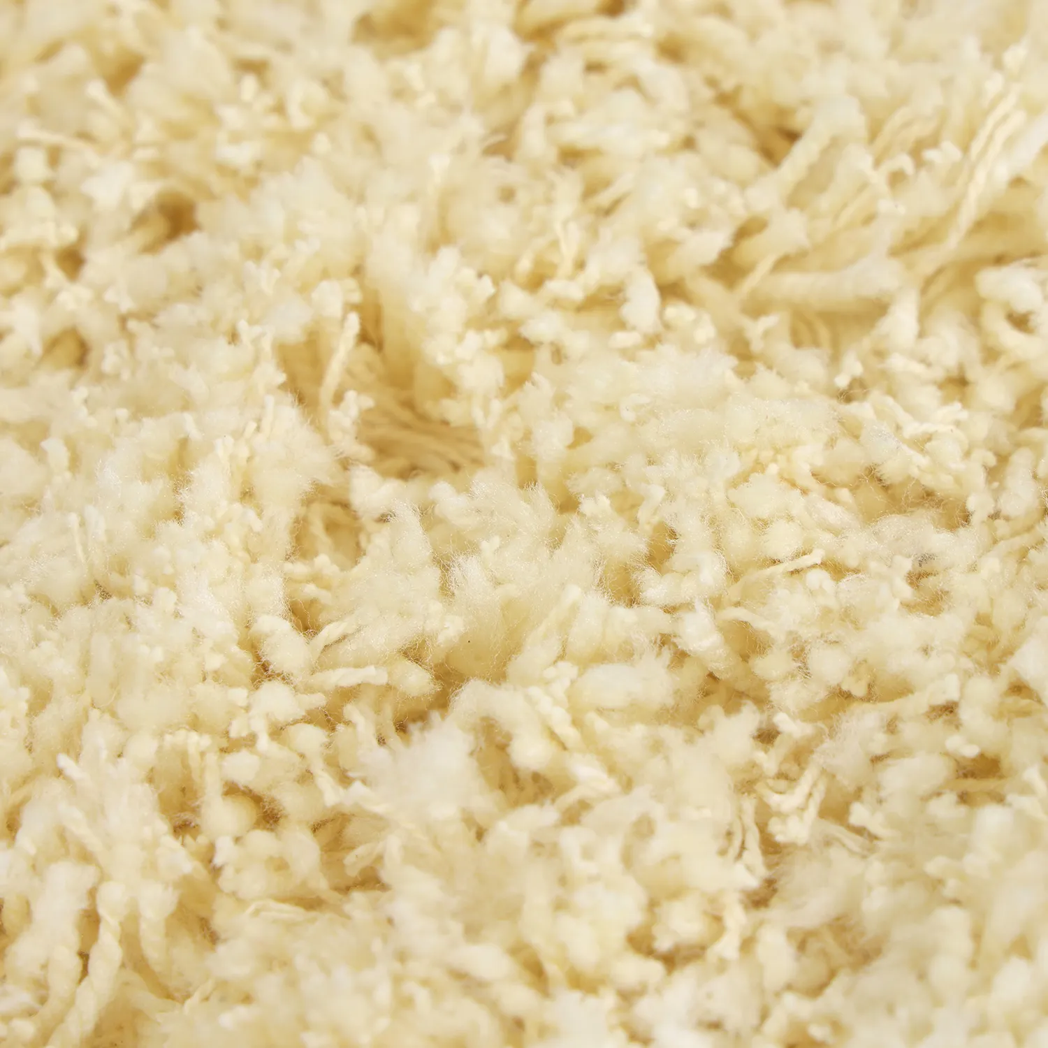 Tapete redondo - Combarro Solid Cotton Shaggy (amarelo claro)
