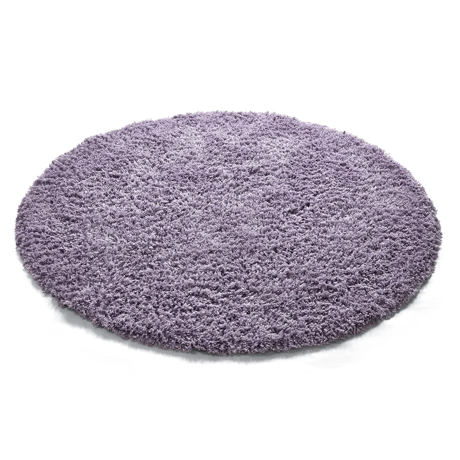 Tapete redondo - Combarro Solid Cotton Shaggy (roxo claro)